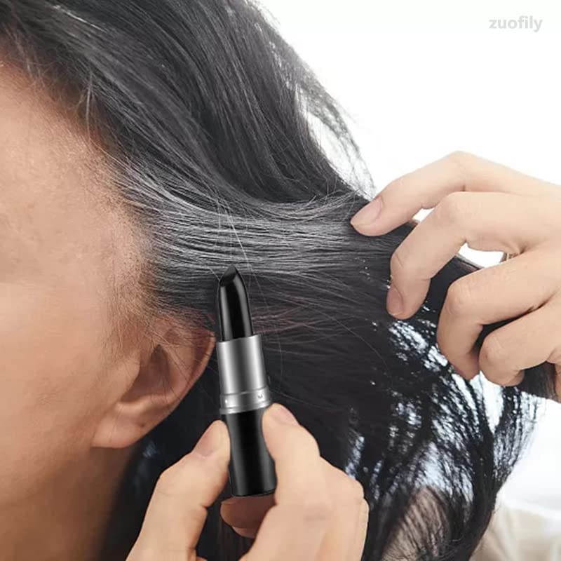 Hair Root Touch-Up Stick - Quick Cover for Thinning Hair & Hair Loss, Temporary Hair Dye Concealer Pen (Black) | Perfect for Daily Use, Travel & On-The-Go Hair Coverage