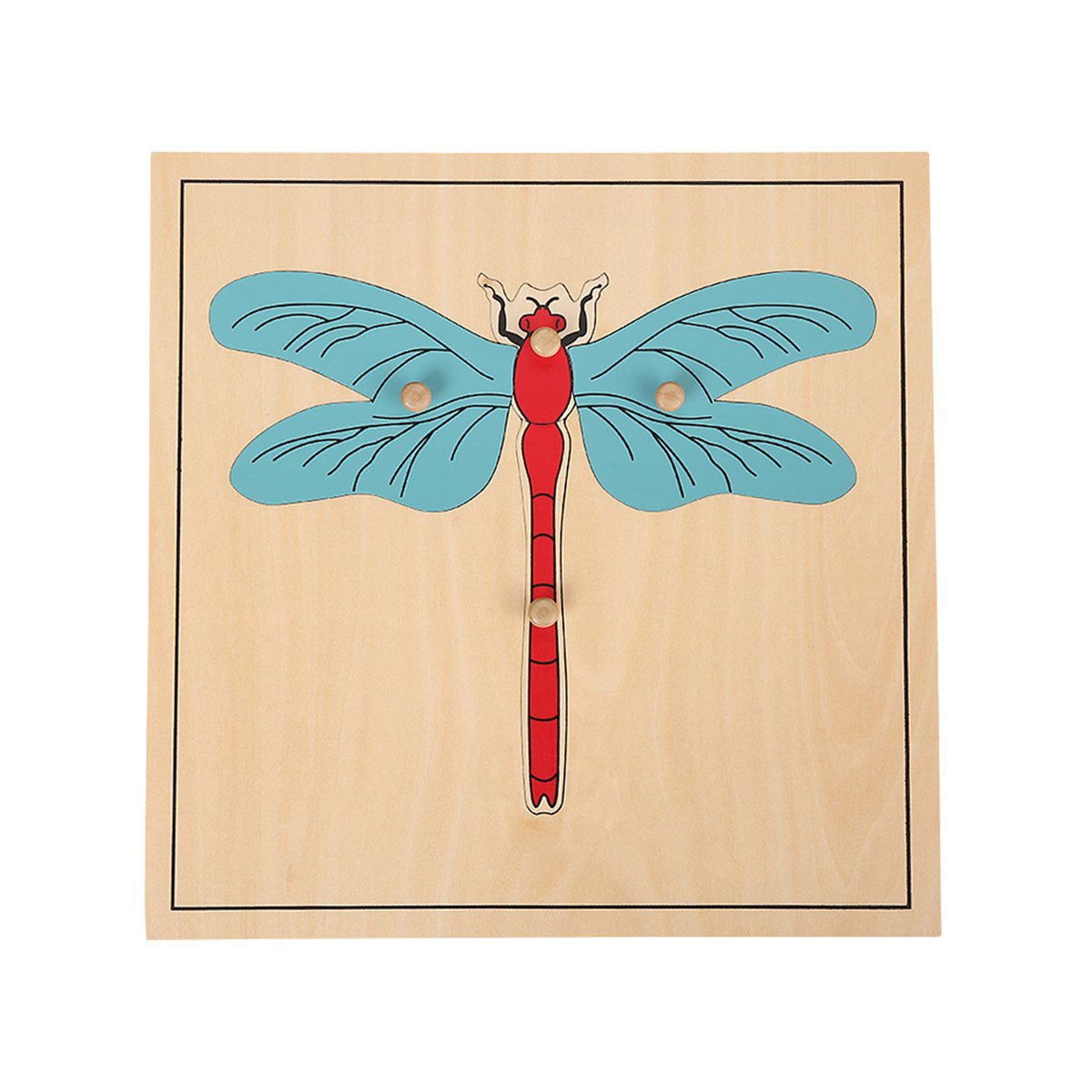 Montessori Dragonfly Wooden Puzzle - Educational Learning Toy for Kids - Perfect for Preschool, Homeschool & Early Childhood Development