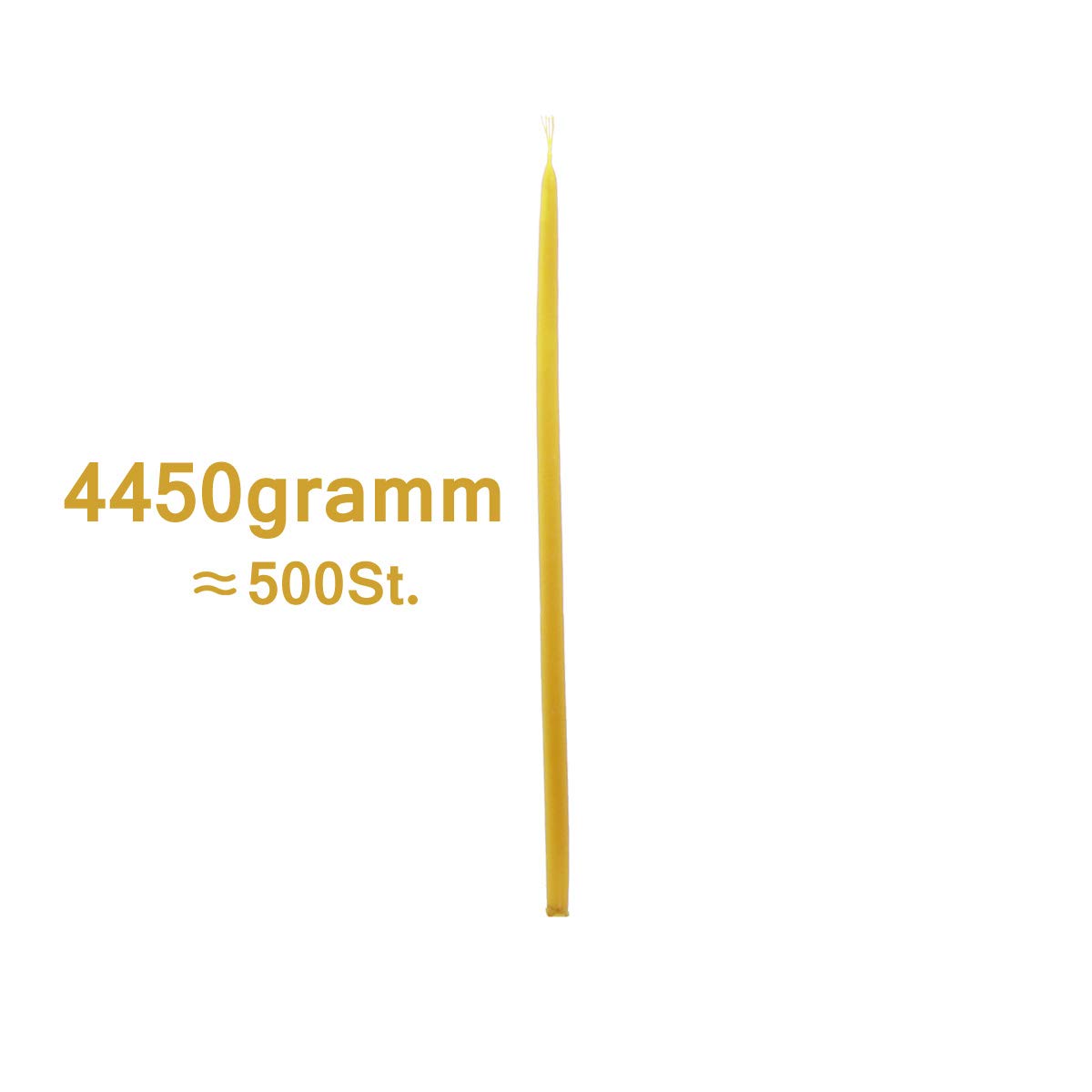 4450g (Approx. 500 Pieces) 100% Pure Beeswax Candles - 25cm Handmade in Greece - Natural Aromatherapy for Home, Wedding & Meditation (Item #36322)