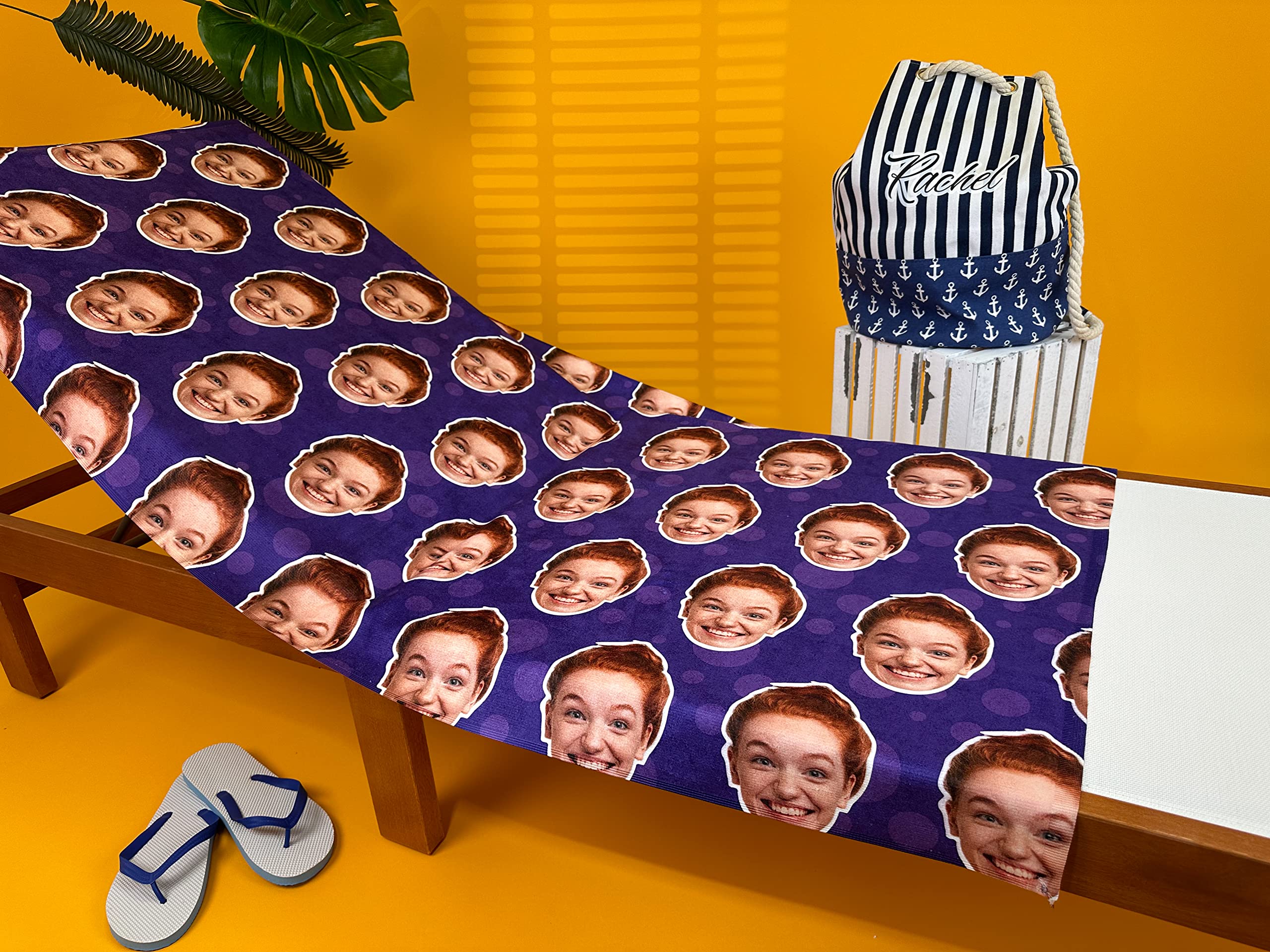 Custom Photo Beach Towel 30x60 Inches - Personalized with Your Picture, Sand-Free Quick Dry Towel for Adults & Kids - Funny Unique Gift for Him Her - Perfect for Beach, Pool, Vacation & Summer Travel