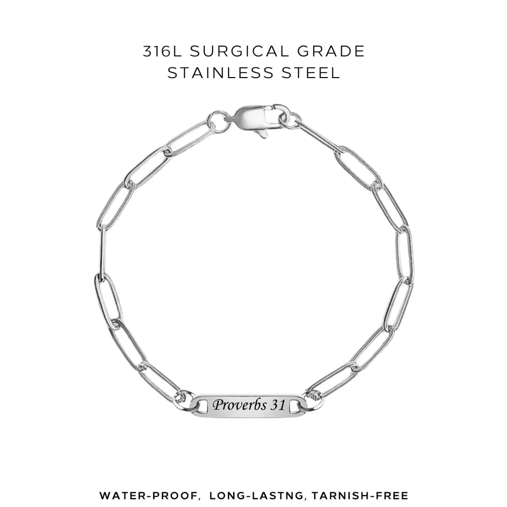 Personalized Engraved Paperclip Bracelet - Custom Name Jewelry Gift for Women - $35.00 - Perfect for Birthdays, Anniversaries & Special Occasions