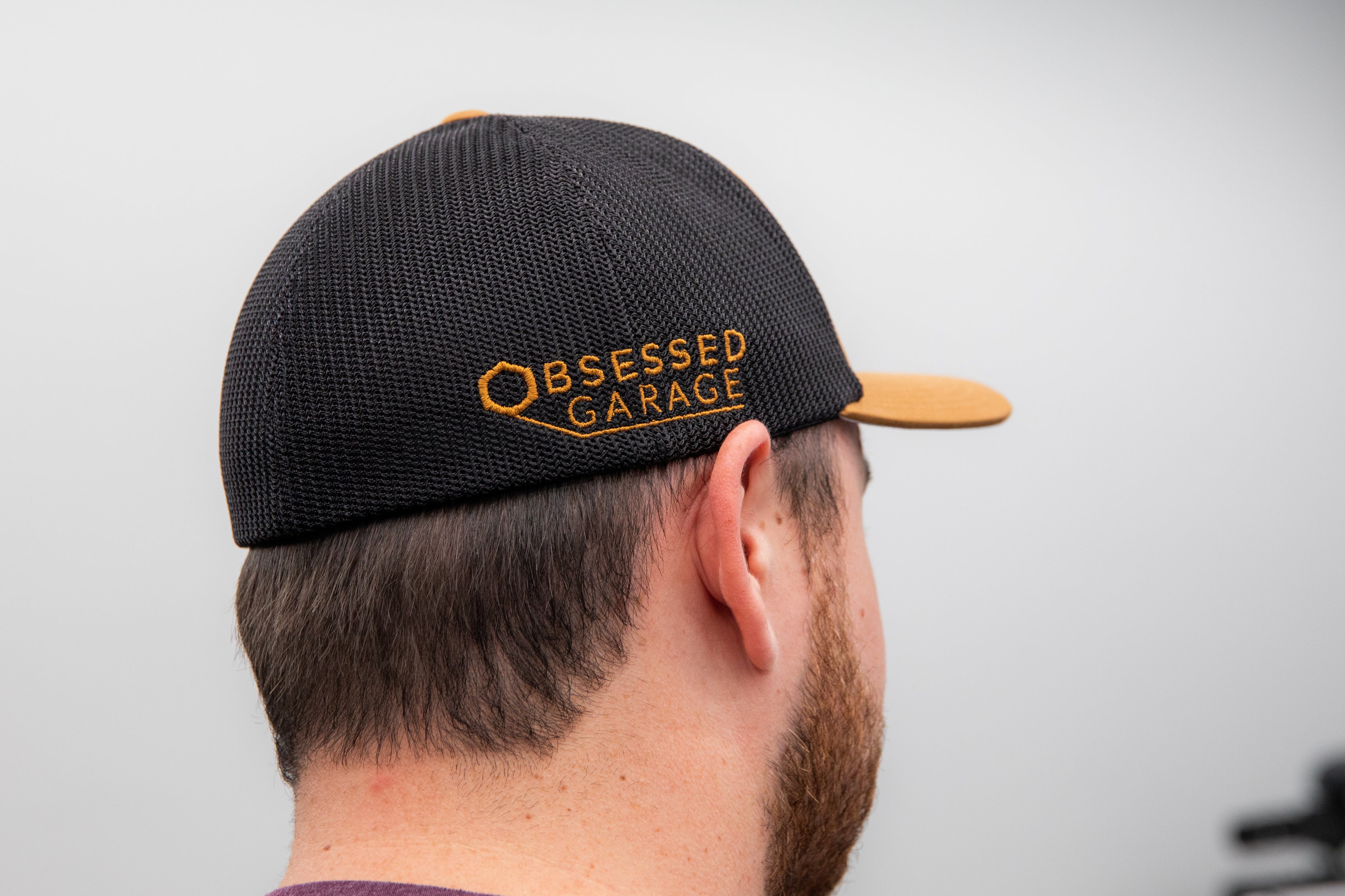 Obsessed Garage Raised Hex Hat Flexfit Cap - Premium Adjustable Baseball Hat for Men & Women - Perfect for Car Enthusiasts, Racing Fans & Outdoor Activities