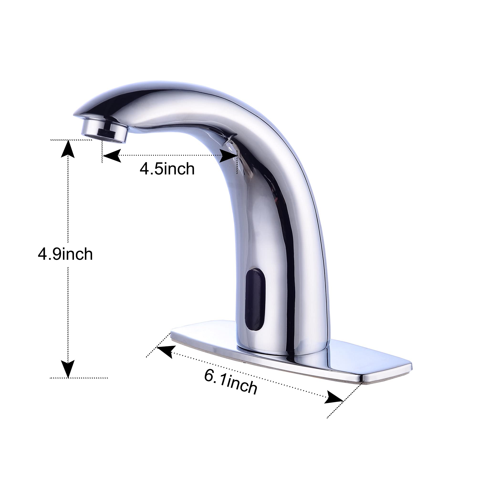 HHOOMMEE Automatic Sensor Faucet for Bathroom Basin - Touchless Motion Sensor Tap with Water Mixer Valve & Control Box (0103C) - Ideal for Home, Restaurant, and Public Restroom Hygiene