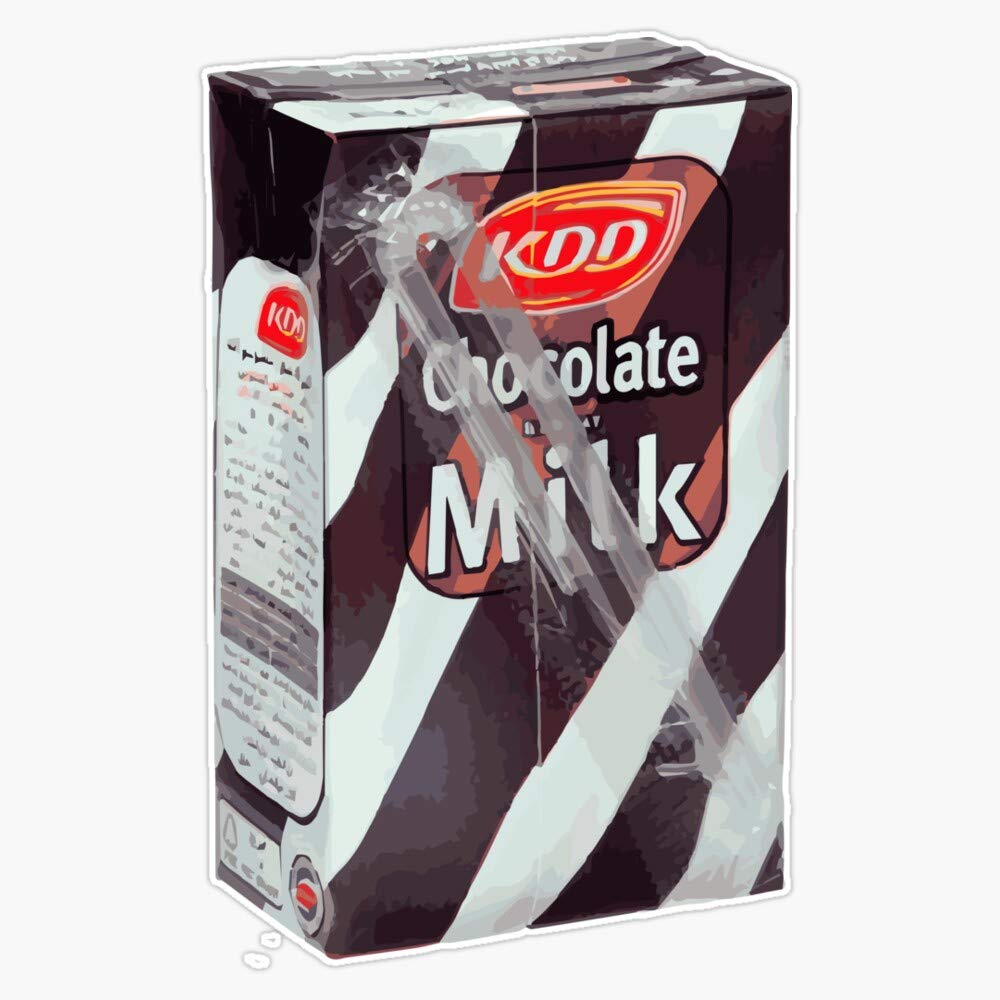 Kdd Chocolate Milk Vinyl Bumper Sticker - 5 Inch Waterproof Decal for Cars, Laptops & Water Bottles - Fun Foodie Stickers for Coffee Lovers & Chocolate Enthusiasts
