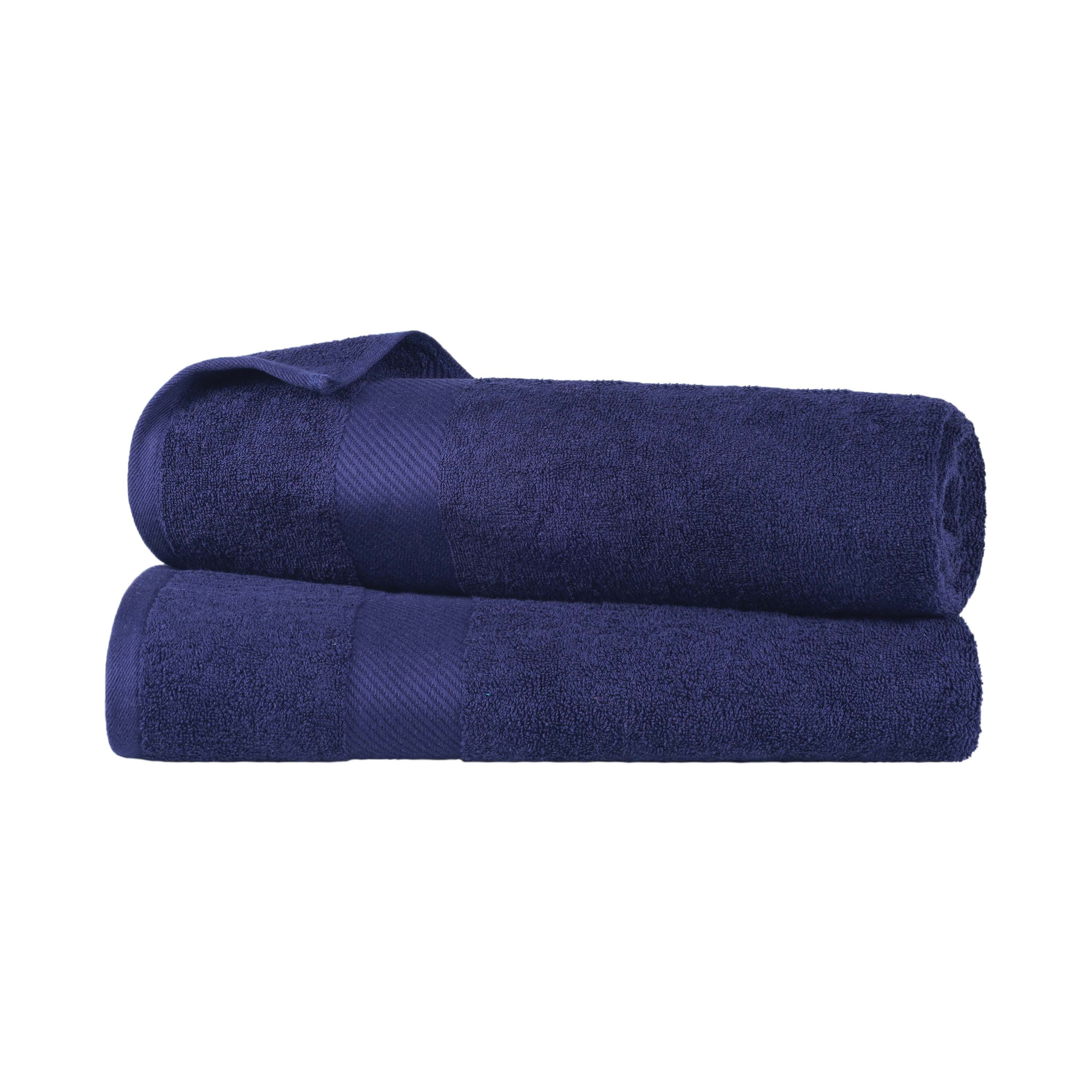 Premium Egyptian Cotton 2-Piece Bath Sheet Set with Luxury Dobby Border - Ultra Soft & Absorbent Towels for Spa, Hotel & Home Bathroom Luxury