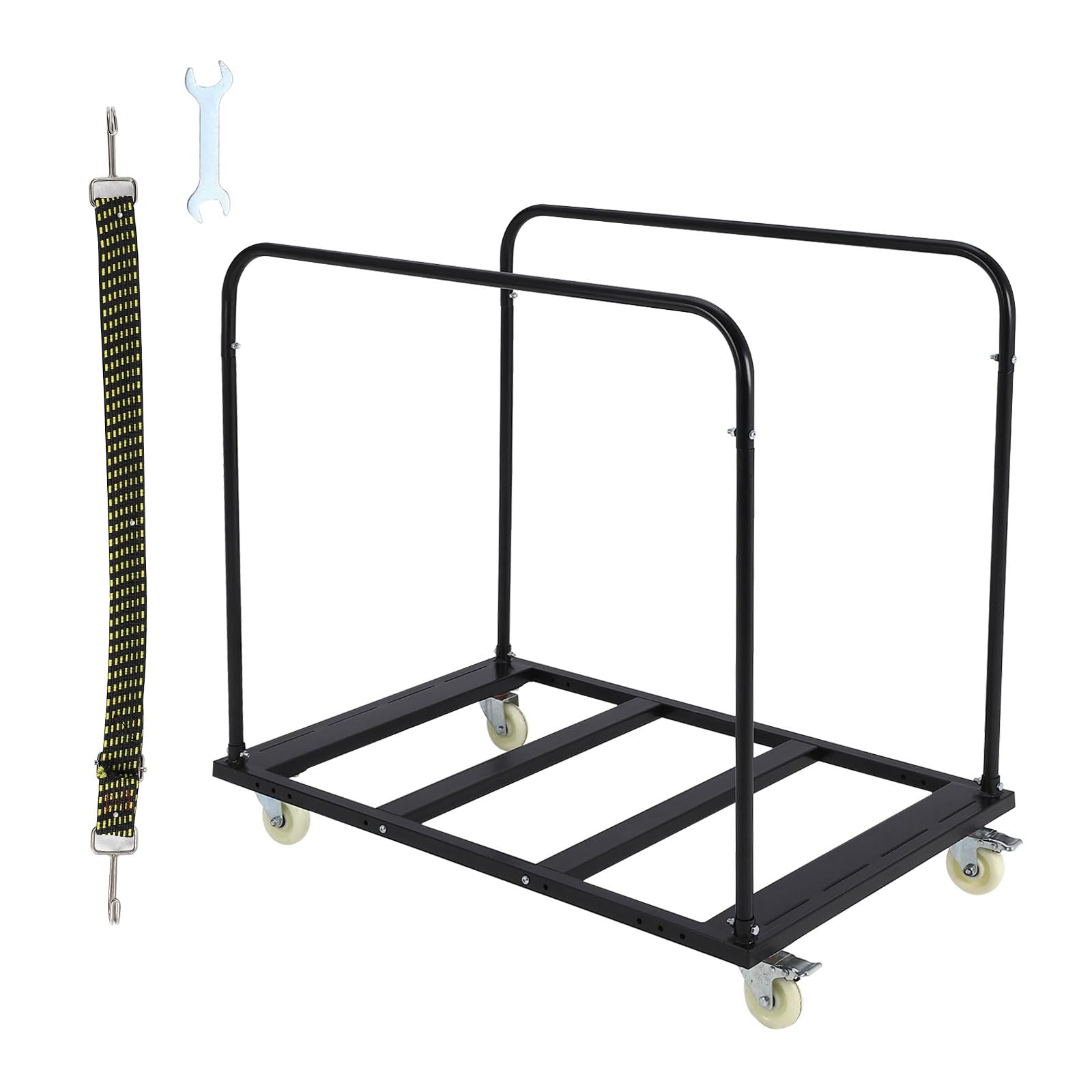 Heavy-Duty Folding Table Cart Rack - 1500 LBS Capacity Panel Dolly with 5