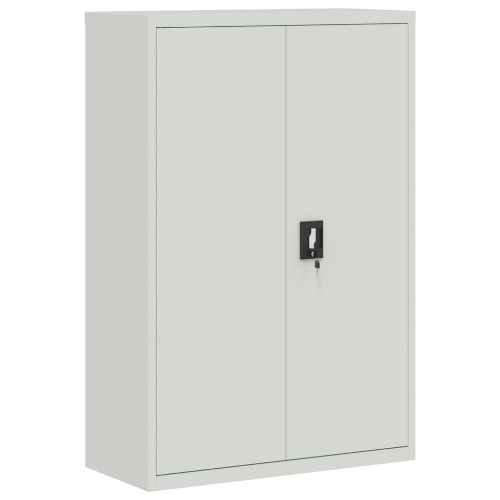Steel Gray Office Cabinet with 3 Adjustable Shelves - Versatile Storage Solution for Files & Office Supplies - Easy Assembly - Perfect for Home Office, Workspace & Organization