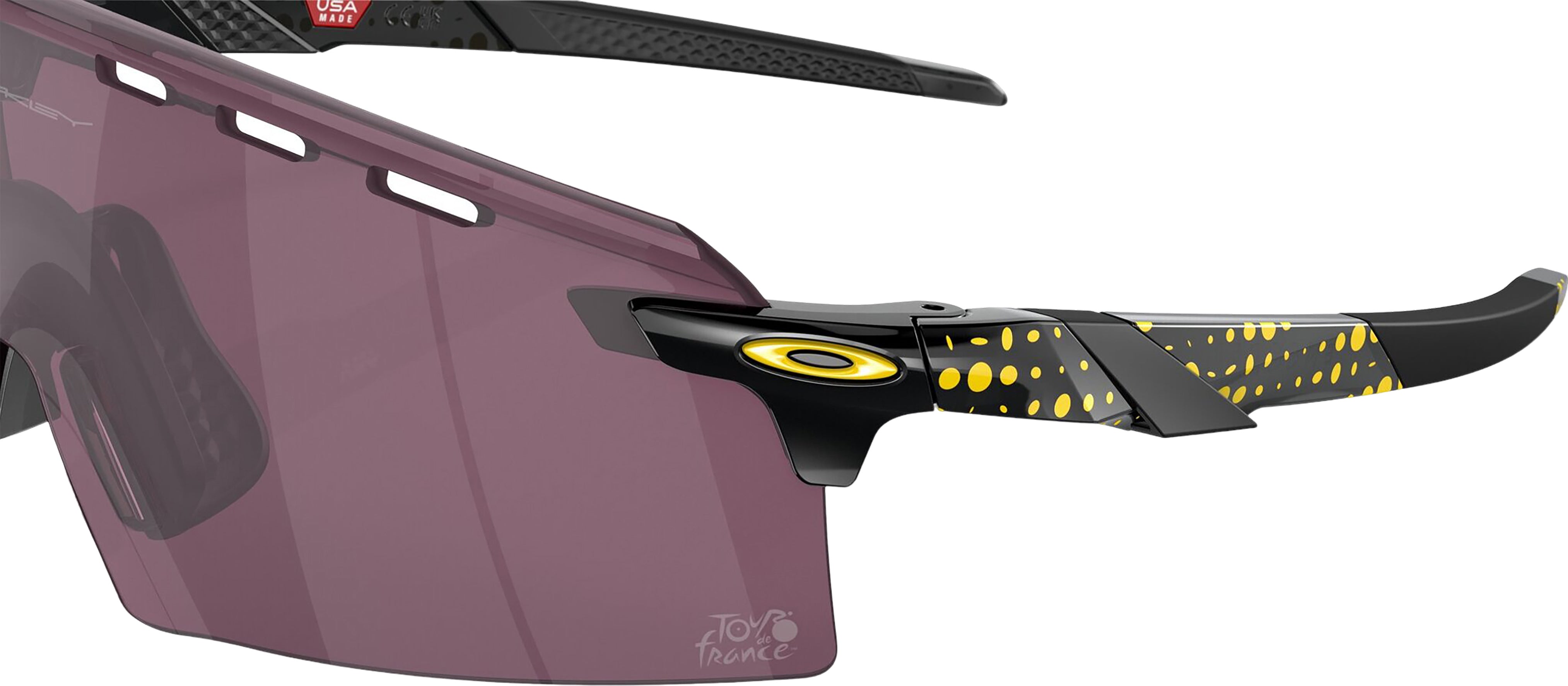 2024 Tour De France Encoder Strike Sunglasses - Black Ink Frame with Prizm Road Black Lens - Unisex Cycling Shades for Road Biking & Outdoor Sports