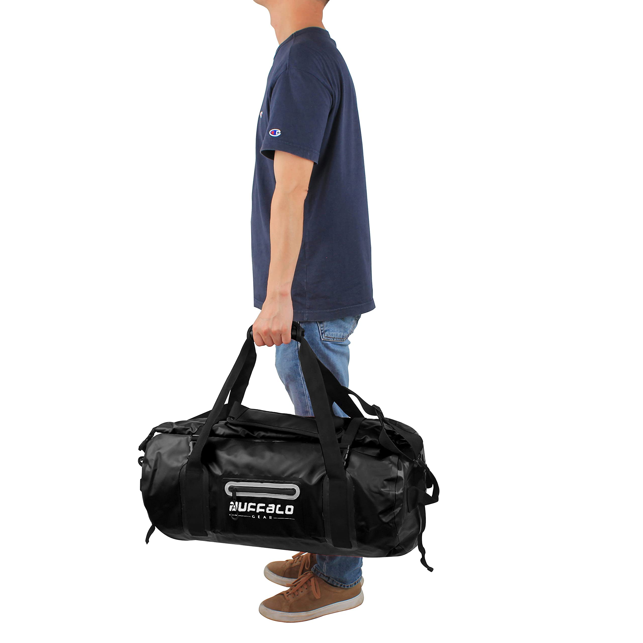 Waterproof Duffle Bag 40L 60L 80L - Heavy Duty Roll-top Dry Bag for Travel, Kayaking, Rafting, Boating, Fishing & Camping | Buffalo Gear Outdoor Sports Equipment