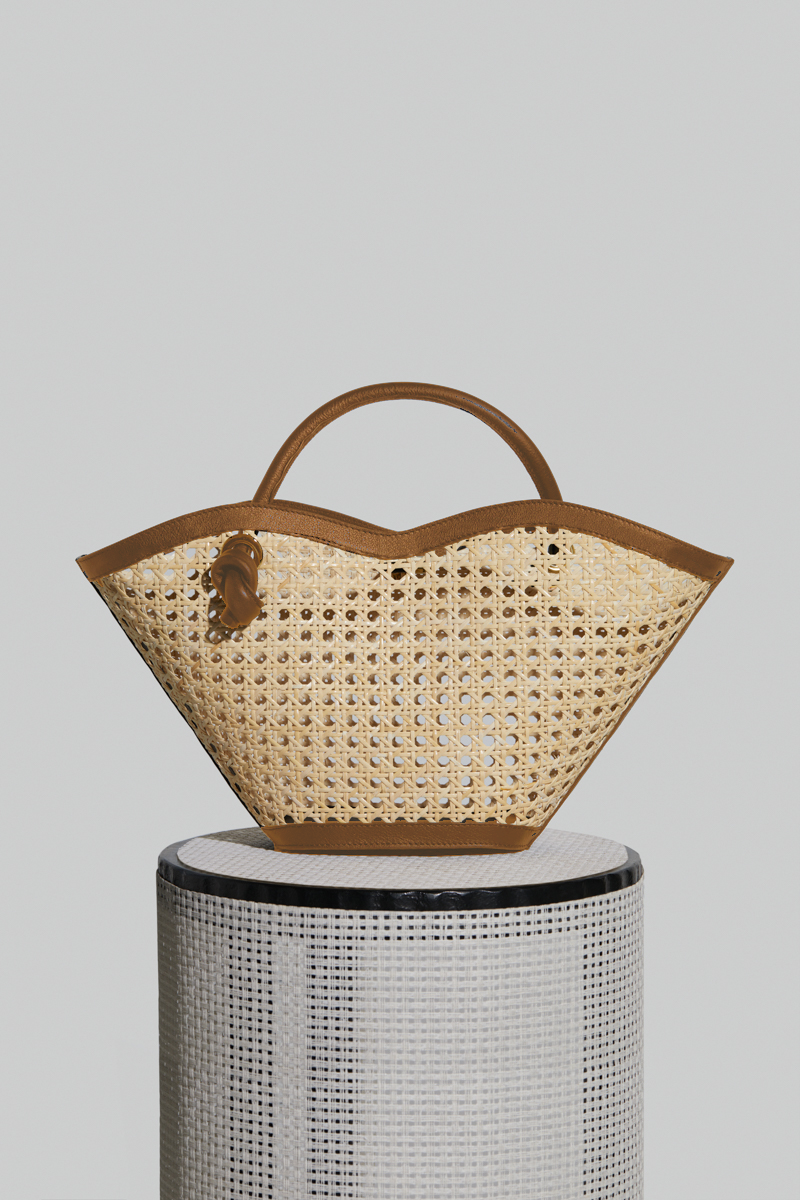 Elegant Small Cella Bag - Handmade Rattan & Leather Crossbody Purse for Women | Perfect for Date Night, Beach Outings & Everyday Use