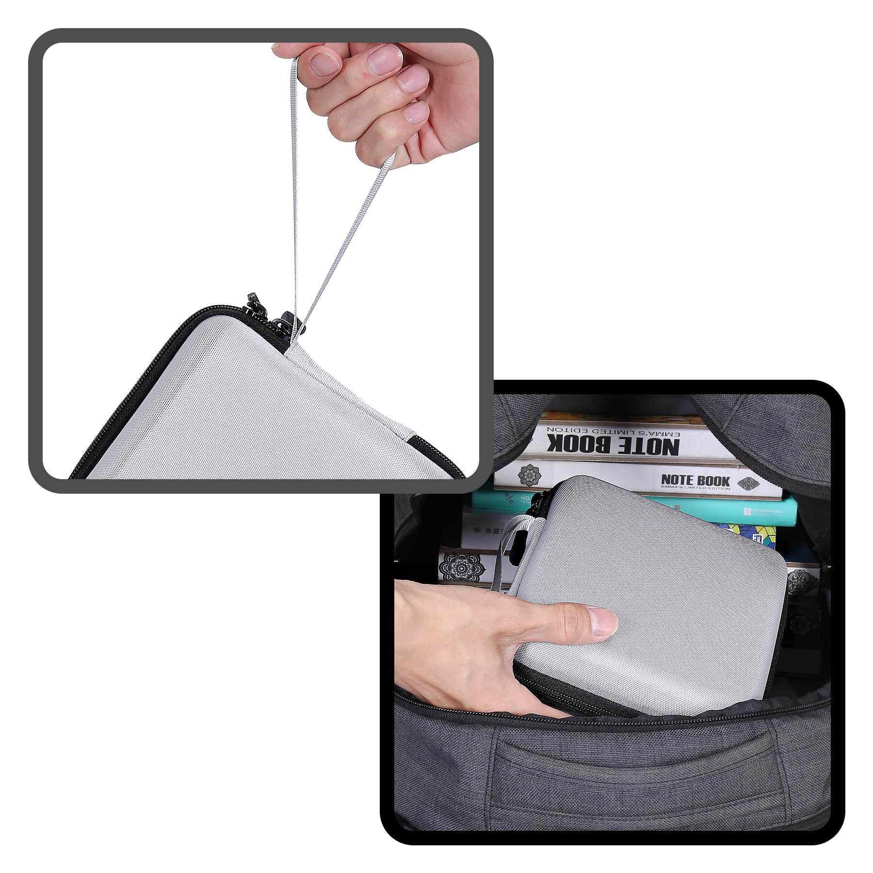 Aenllosi Hard Protective Carrying Case for Vixic D1600 Rechargeable Label Printer - Durable Travel Storage Pouch (Black) - Perfect for Office, Warehouse & On-the-Go Label Printing