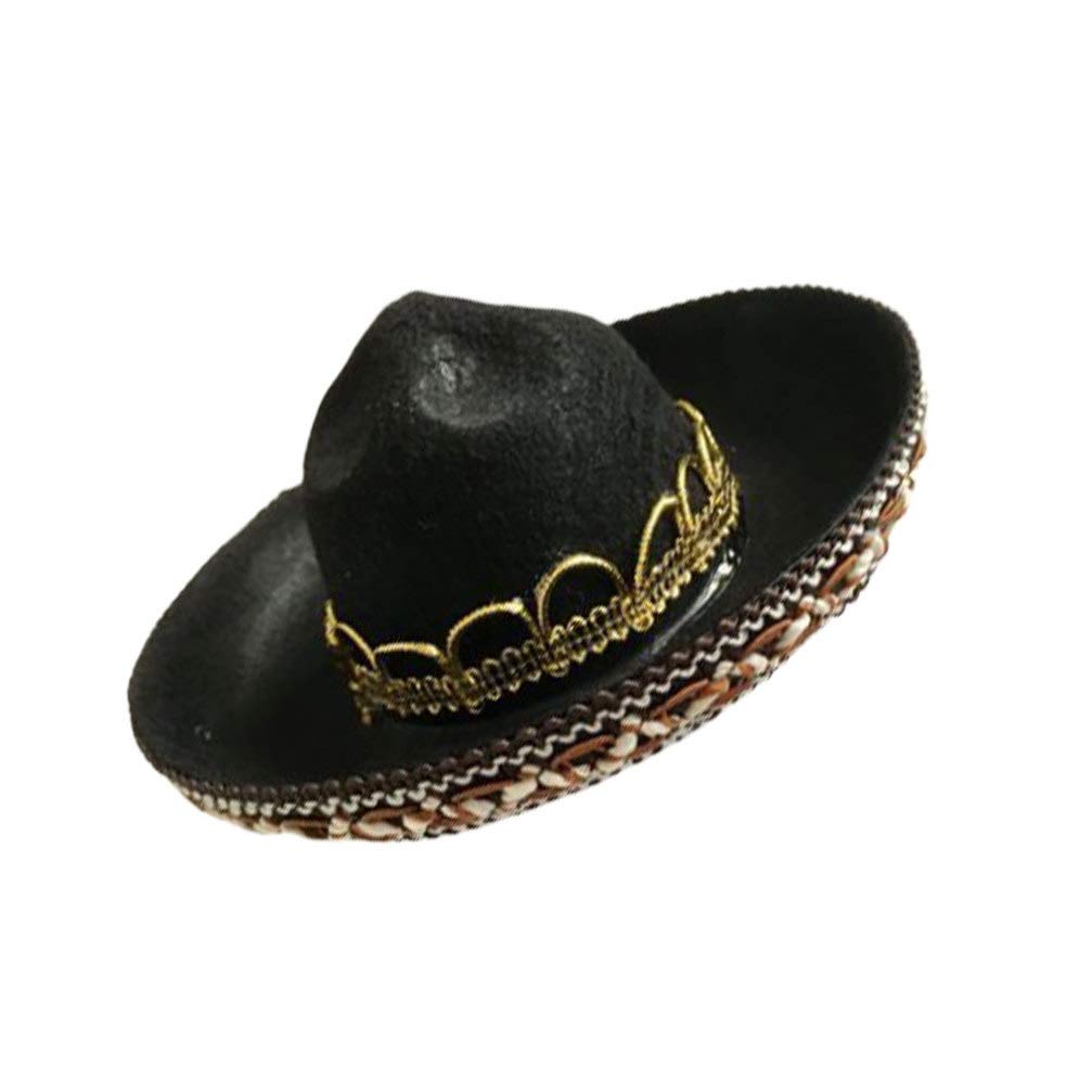NUOBESTY Mini Straw Sombrero Hat for Dogs - Mexican Party Hat for Chihuahua, Puppy & Cat - Cinco de Mayo Pet Costume & Cosplay Accessory - Perfect for Mexican Fiesta, Halloween & Pet Photo Shoots