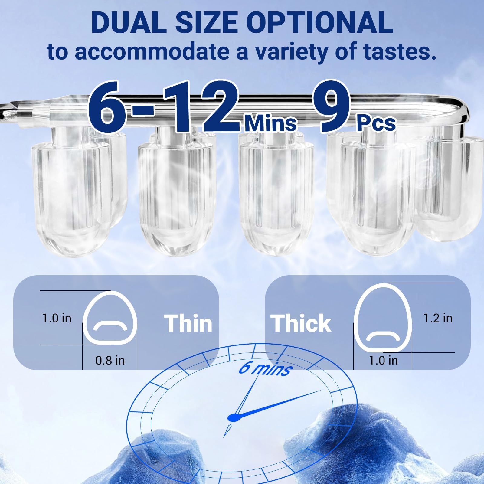 Portable Countertop Ice Maker Machine - 26lbs/24Hrs, Makes 9 Ice Cubes in 6 Minutes, Self-Cleaning with Ice Basket & Scoop - Perfect for Home, Kitchen, Office, Camping, RV & Outdoor Parties