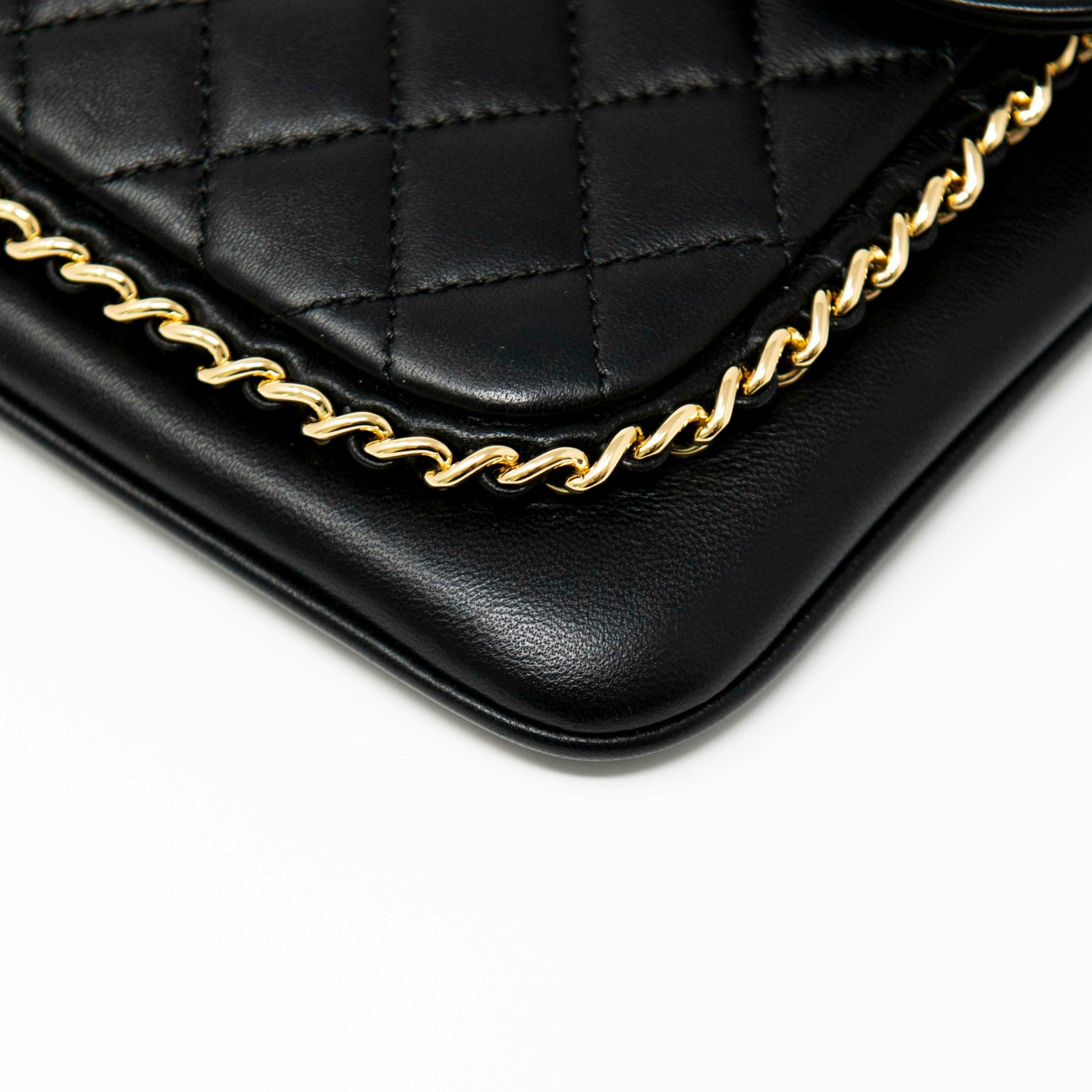 Chanel Black Quilted Caviar Leather Unchained Flap Bag - Luxury Designer Handbag for Women, Perfect for Evening Parties & Special Occasions