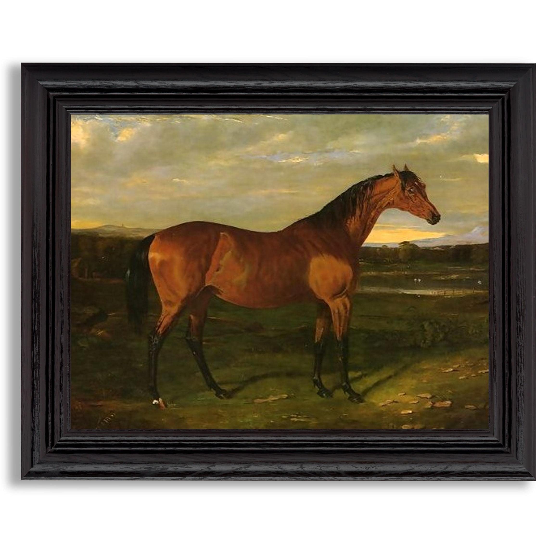 John Herring Sr. Manuella Horse Framed Print - Premium Wall Art Decor & Fine Art Reproduction | Gallery-Quality Wood Frame Poster for Home & Office | Perfect for Bedroom, Living Room & Study Decor | Elegant Equestrian Painting for Classic Interior Design