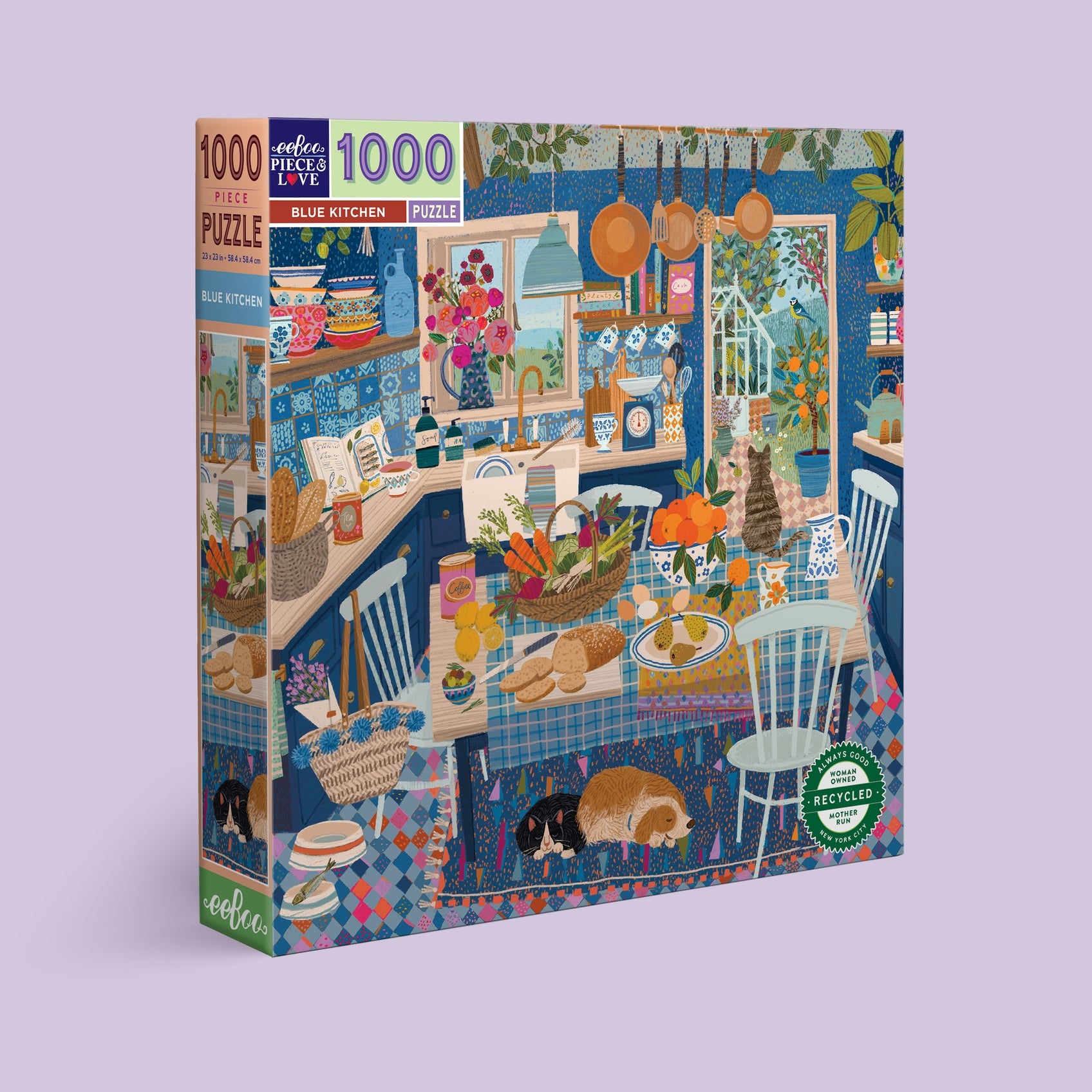 Blue Kitchen 1,000 Piece Jigsaw Puzzle for Adults - Challenging Puzzle Game for Home Decor & Relaxation