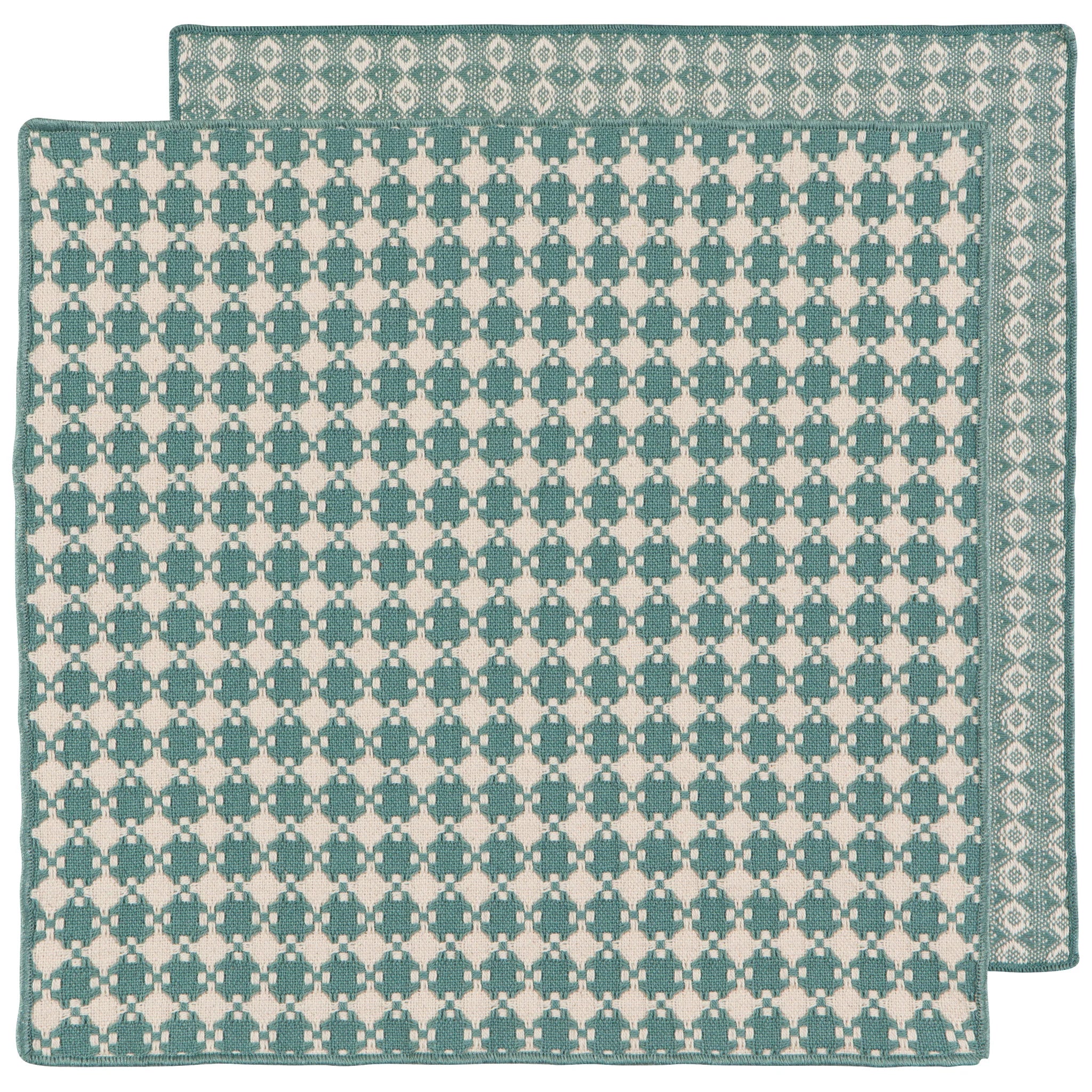 Premium Danica Heirloom Woven Dishcloths Set of 2 - Soft & Absorbent Kitchen Towels for Dishes & Countertops (Lagoon Color) - Perfect for Daily Cleaning, Dish Drying & Eco-Friendly Home Use