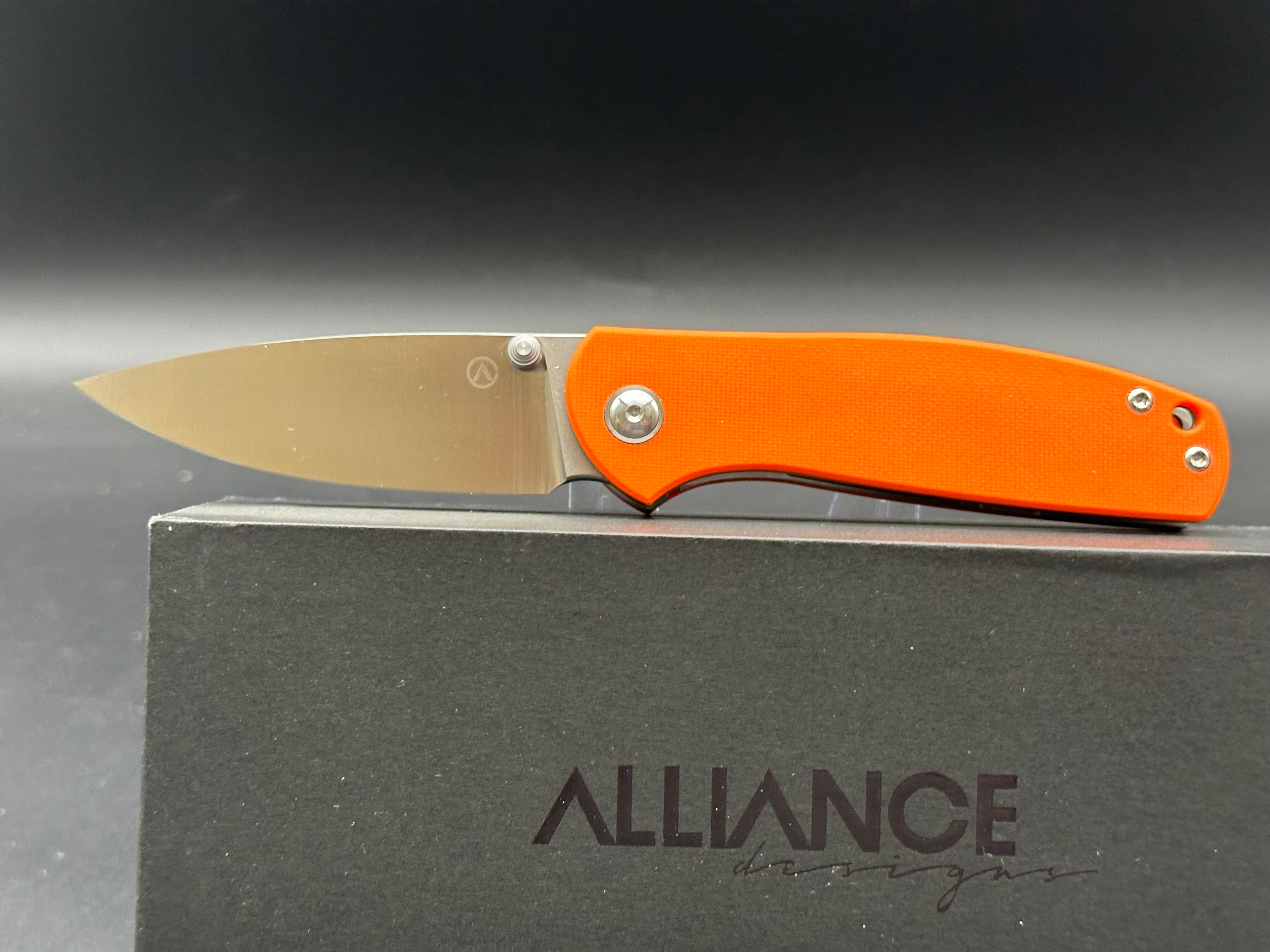 Premium M390 Steel Folding Knife with G10 Handle - Jasmine Orange - EDC Pocket Knife for Outdoor, Camping, and Everyday Carry