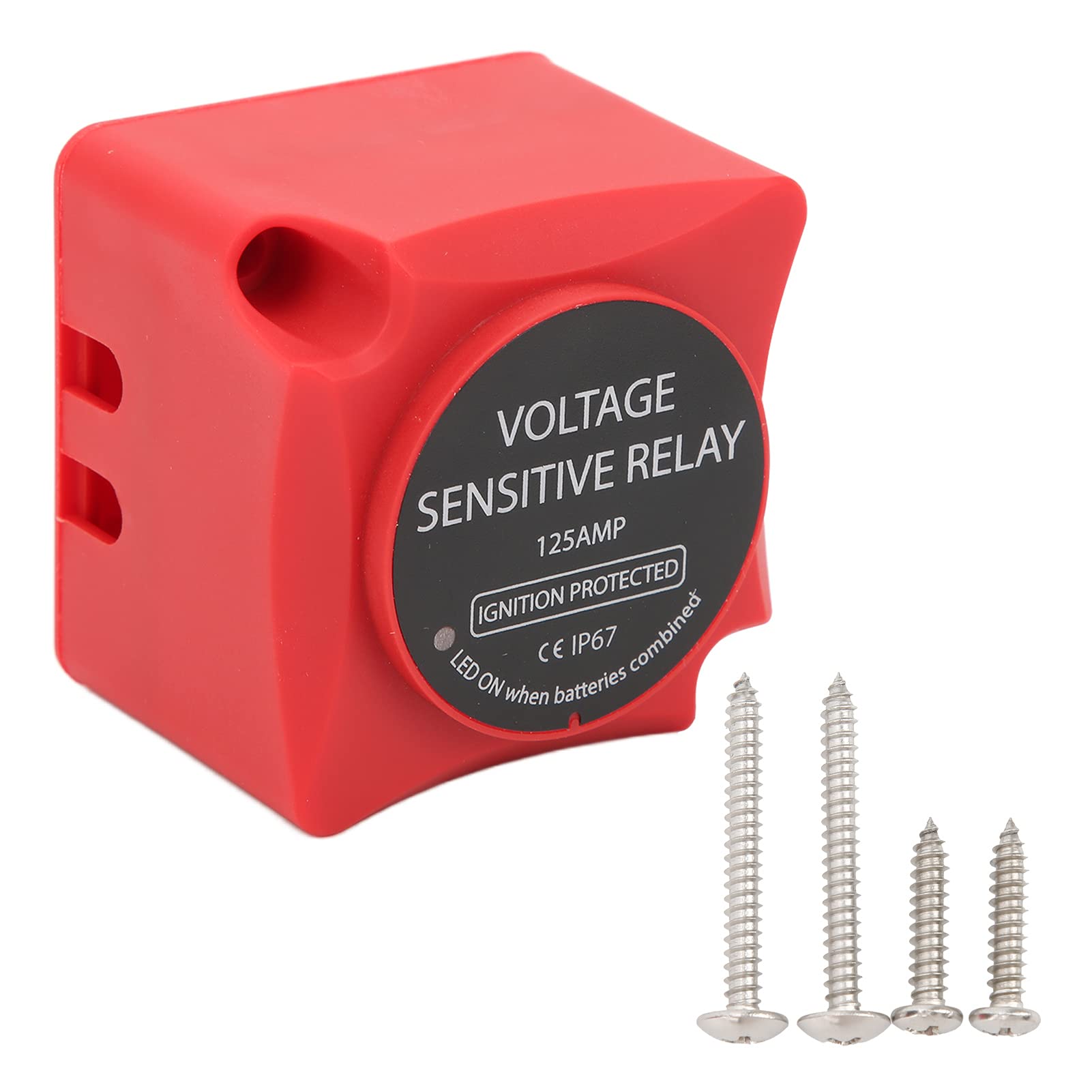 EVGATSAUTO 12V 140A Smart Battery Isolator with Voltage Sensitive Relay - Dual Battery Isolation Protector for RV, Yacht, Marine & Off-Grid Power Systems - Perfect for Camping, Boating and Emergency Backup Power