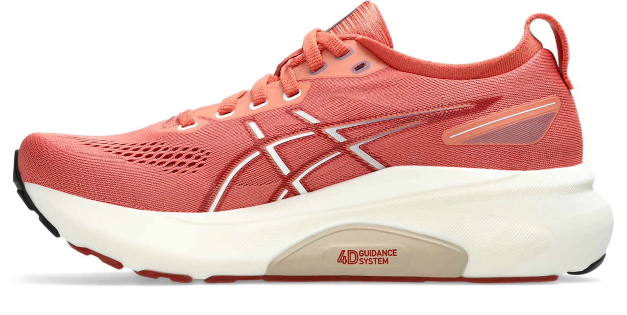 ASICS Women's GEL-Kayano 31 Running Shoes - Desert Red/White - Premium Cushioning for Long-Distance Running & Marathon Training