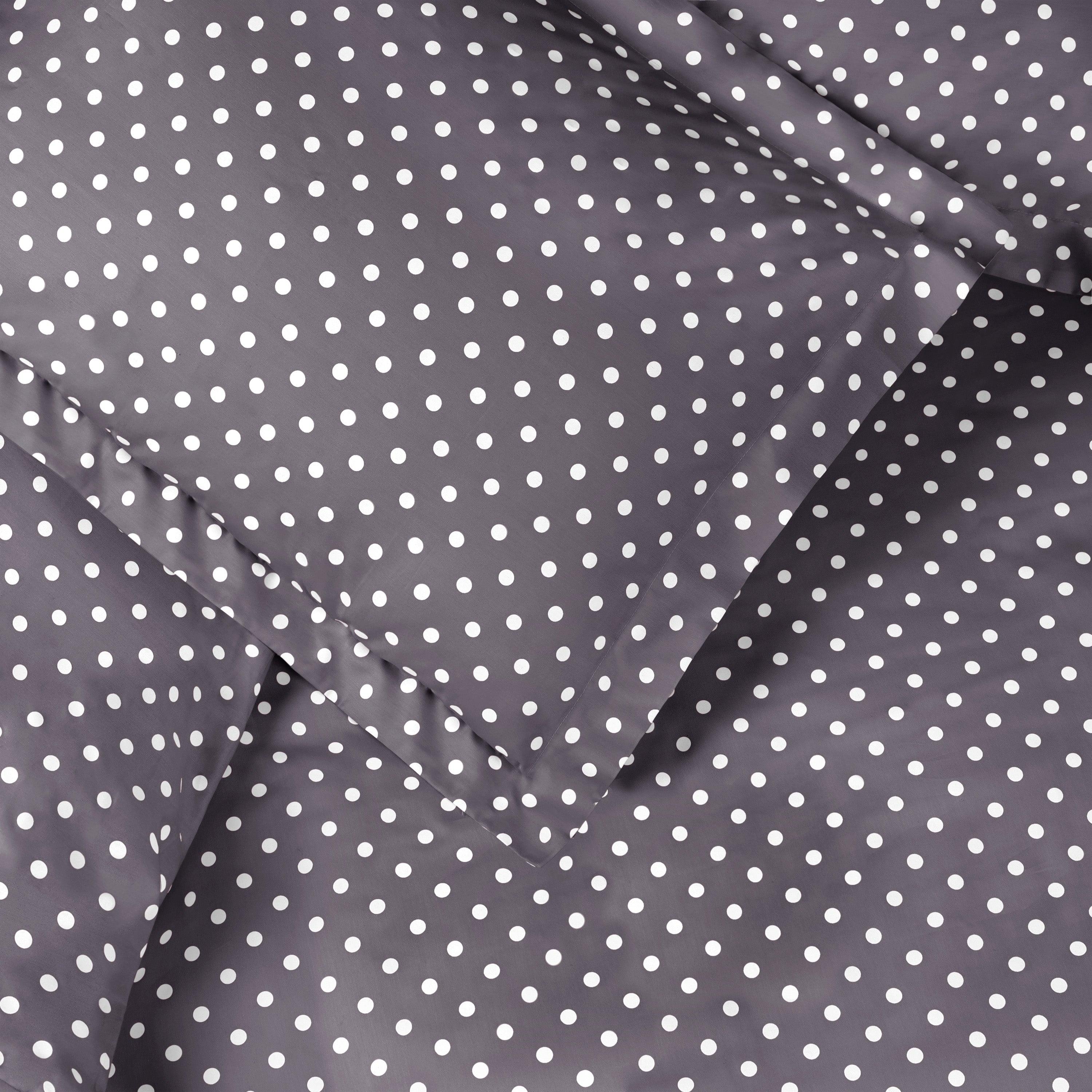Premium 600 Thread Count Cotton Blend Polka Dot Duvet Cover Set - Soft & Breathable Bedding for Cozy Nights - Perfect for Master Bedroom, Guest Room & Dorm Decor