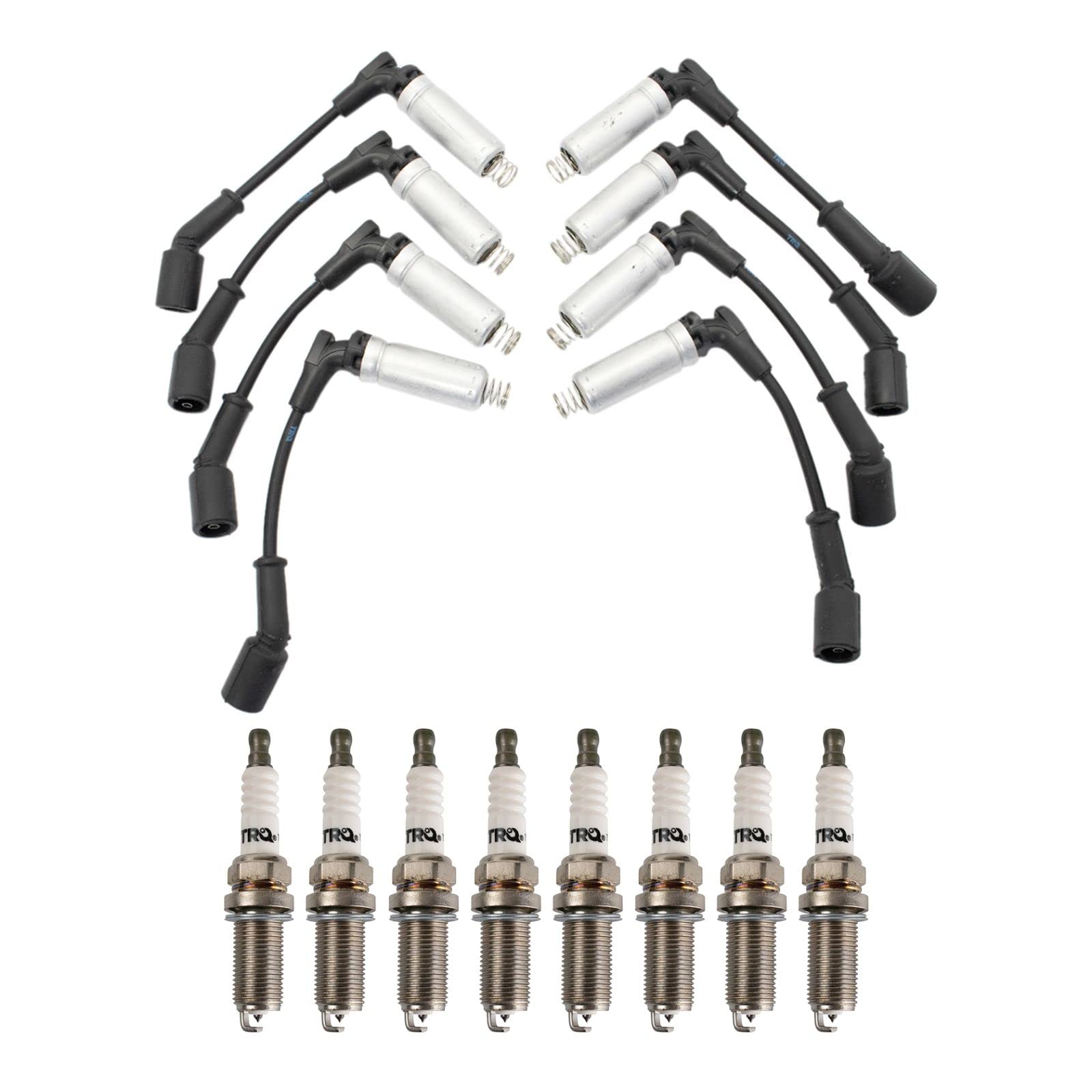 High-Performance Ignition Kit with Spark Plugs & Wires - Compatible with 04-08 Buick, 03-08 Chevrolet/GMC, 08 Hummer, 03-06 Isuzu, 05-08 Pontiac/Saab - Improves Engine Performance & Fuel Efficiency