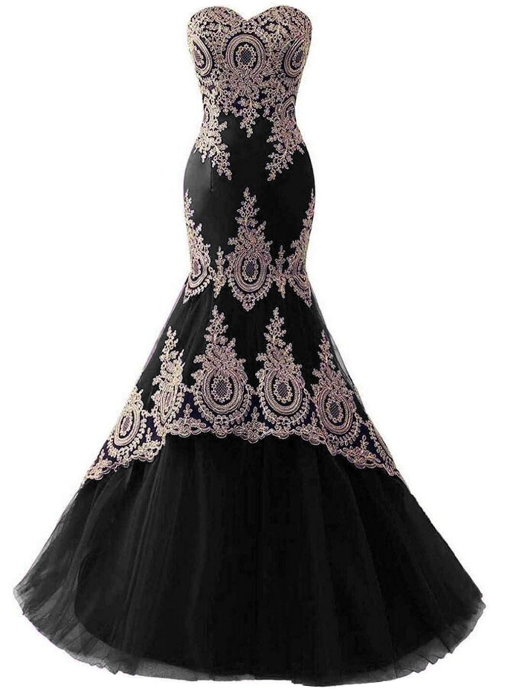 Elegant Backless Mermaid Evening Dress for Women - Long Formal Prom Gown with Embroidery for Parties, Galas & Special Occasions