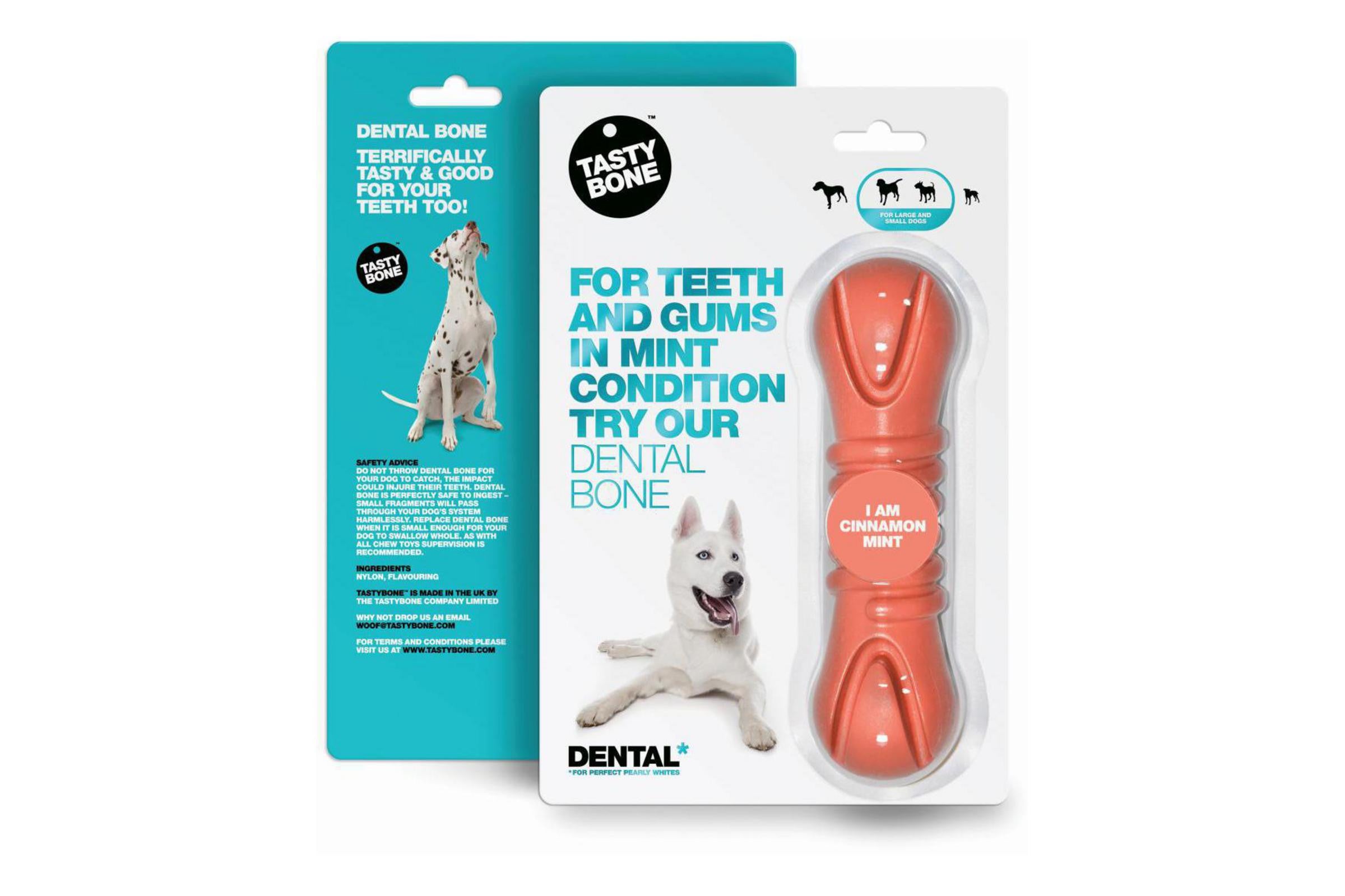 Premium Dental Bone for Dogs - Natural Cinnamon & Mint Flavored Chew Treats - Supports Oral Health & Fresh Breath - Perfect for Teething Puppies & Adult Dogs