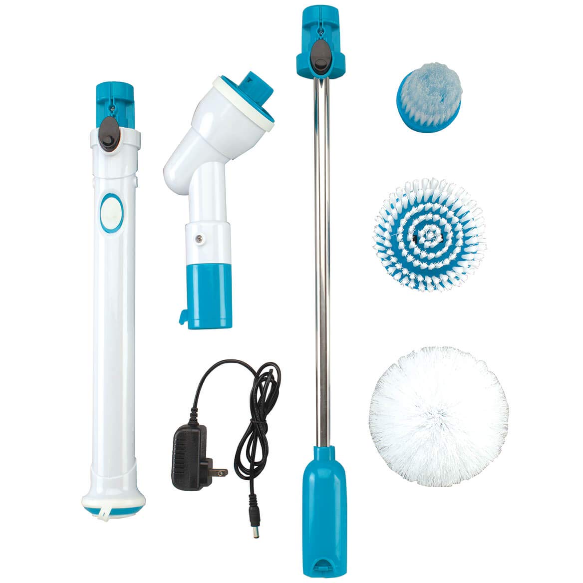 Extendable Cordless Spin Cleaner - Powerful Rechargeable Floor Scrubber for Hardwood, Tile & Carpet - Perfect for Home, Office & Pet Hair Removal