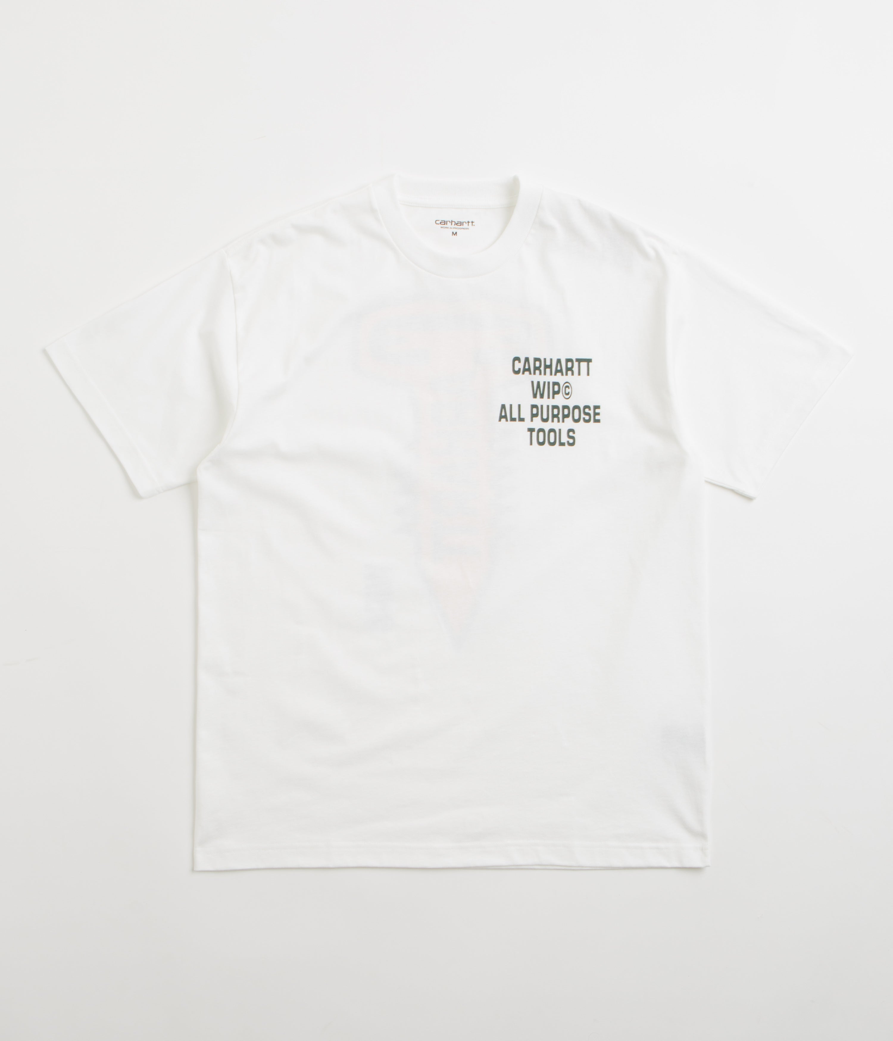 Carhartt Men's Cross Screw Short Sleeve T-Shirt - Comfortable Cotton Crew Neck Tee for Work & Casual Wear - White