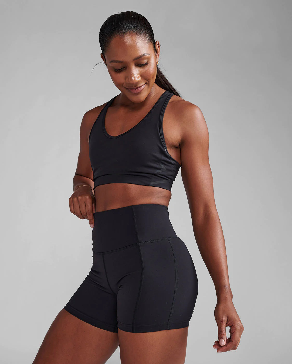 Soft Touch High Rise Shorts for Women - Black - Comfortable & Stretchy Workout Shorts for Yoga, Running, and Lounge Wear