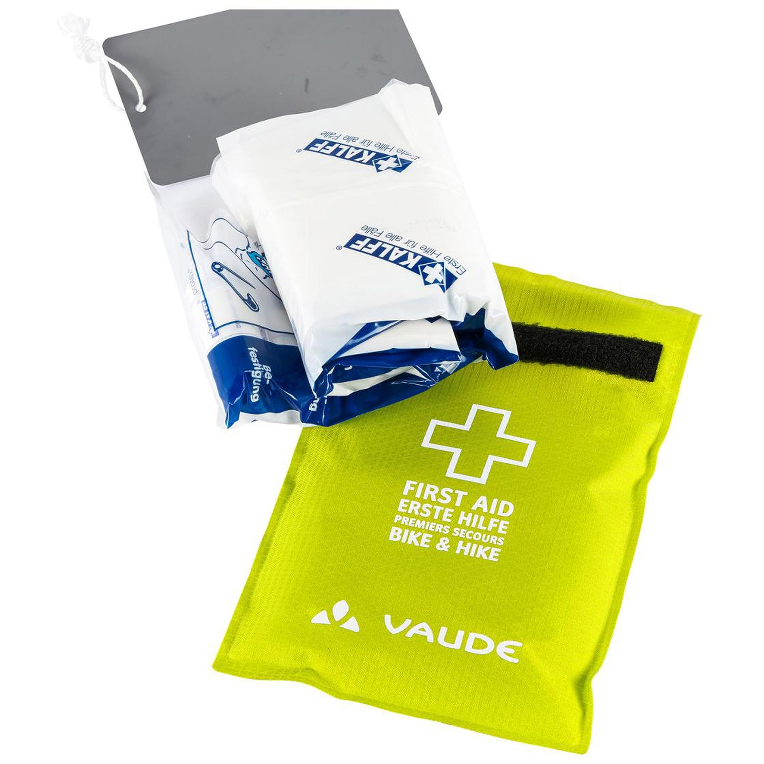 VAUDE First Aid Kit M - Waterproof Emergency Medical Kit, Bright Green for Outdoor Adventures, Hiking, Camping & Travel