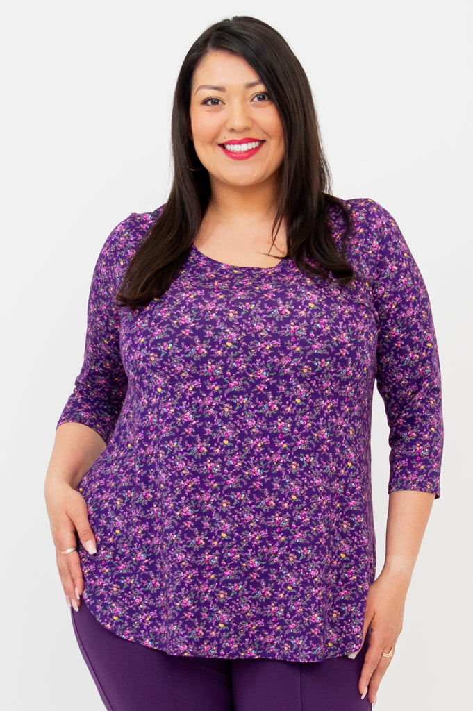 Jazz 3/4 Sleeve Women's Tops - Soft Bamboo Fabric Casual Blouse for Everyday Wear | Perfect for Office, Date Night & Weekend Outings