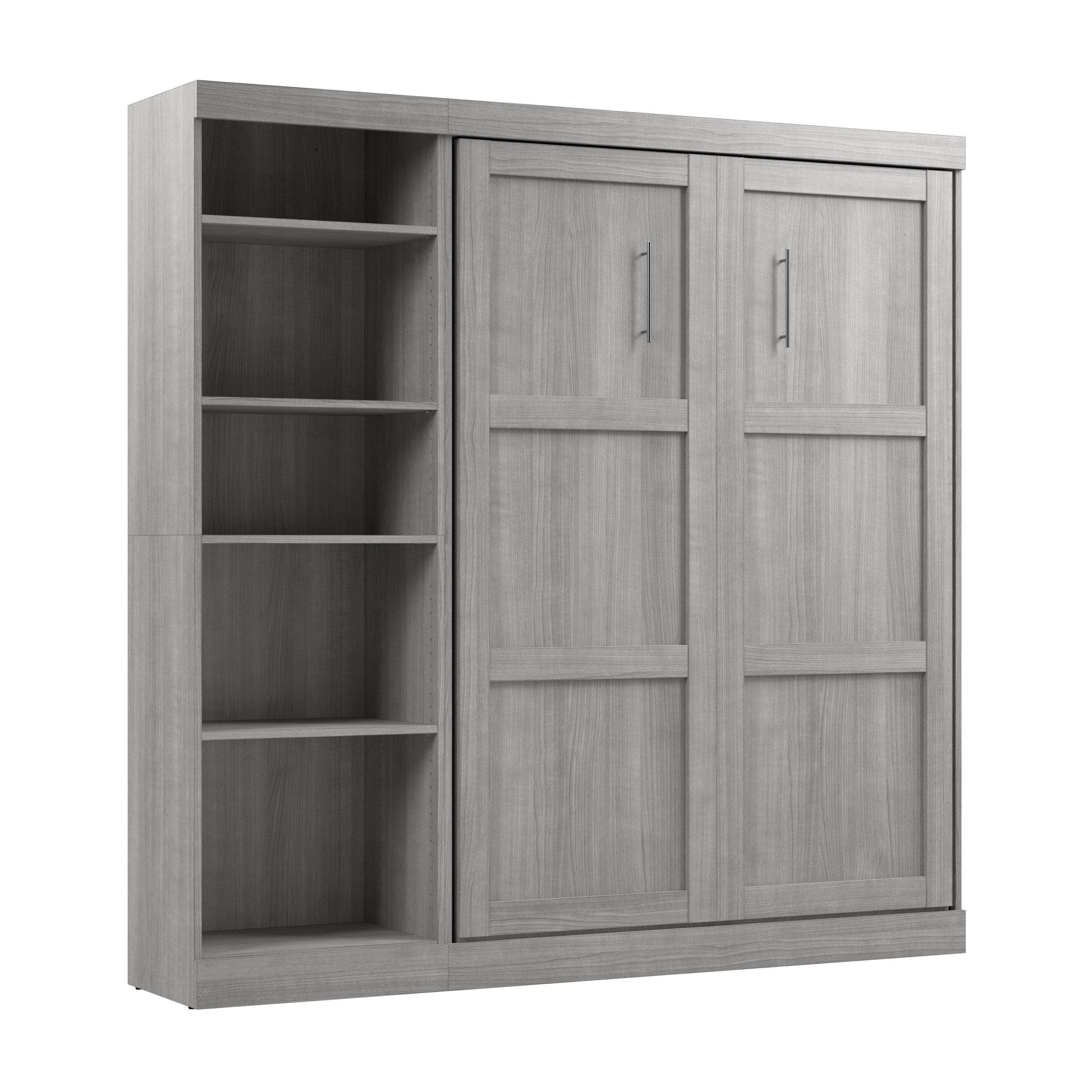 Pur Full Murphy Full Bed with Storage Unit (84W) - 7 Color Options | Space-Saving Wall Bed for Small Apartments & Guest Rooms