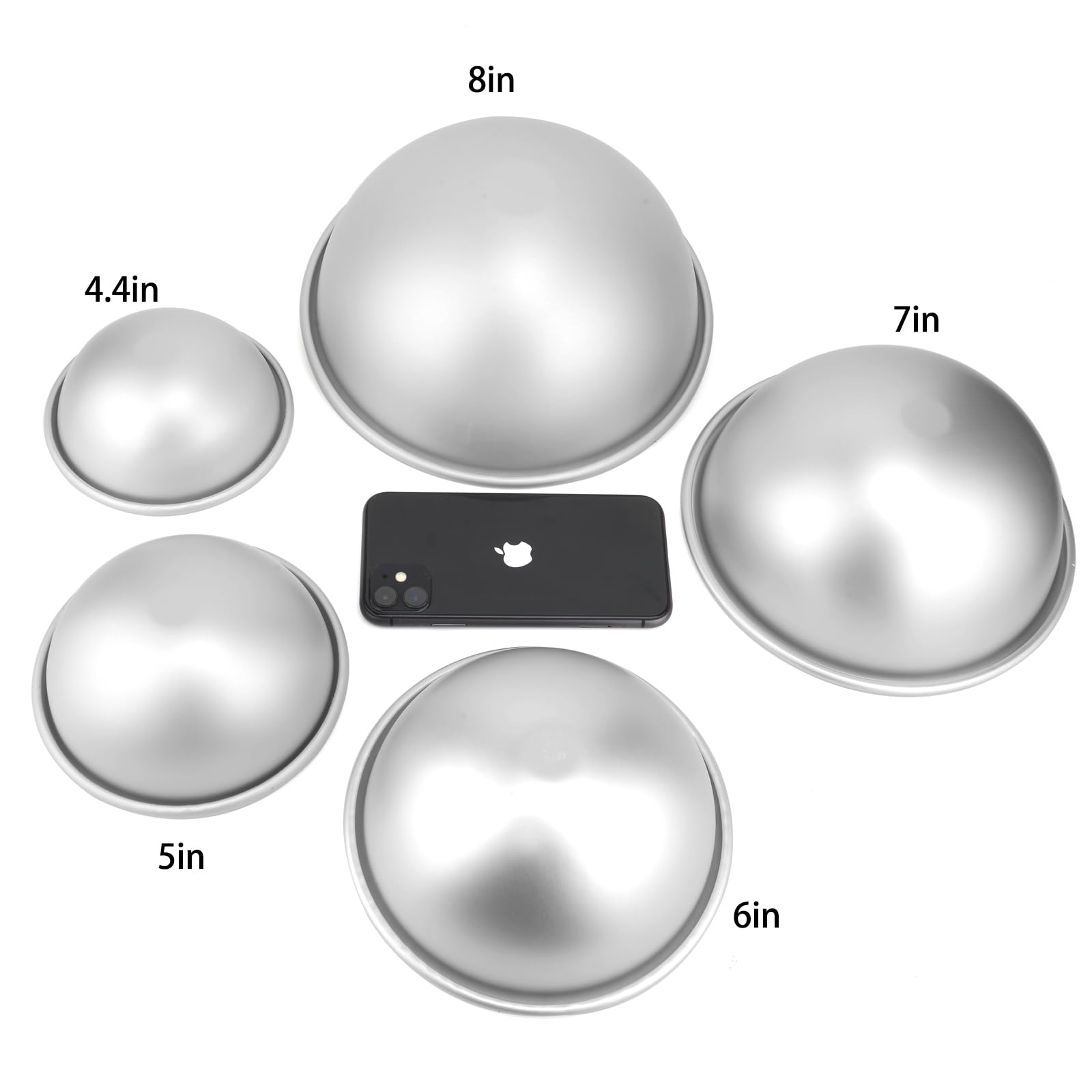 6 Inch Dome Cake Pan - Football & Soccer Hemisphere Cake Mold, Nonstick Aluminum Alloy Baking Tool for DIY 3D Sports Themed Cakes | Perfect for Birthday Parties, Baby Showers & Game Day Celebrations