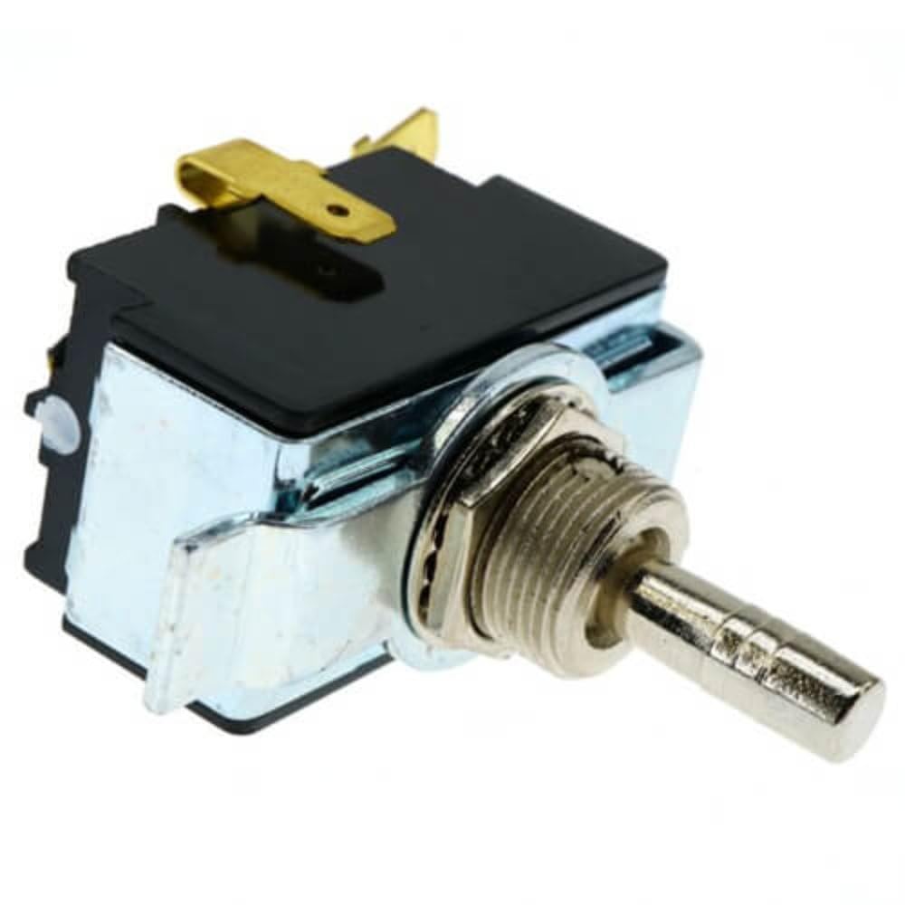 Milwaukee ON-OFF Toggle Switch with Quick Connect Terminal - Gray Electrical Switch for Industrial Equipment, Machinery & DIY Projects