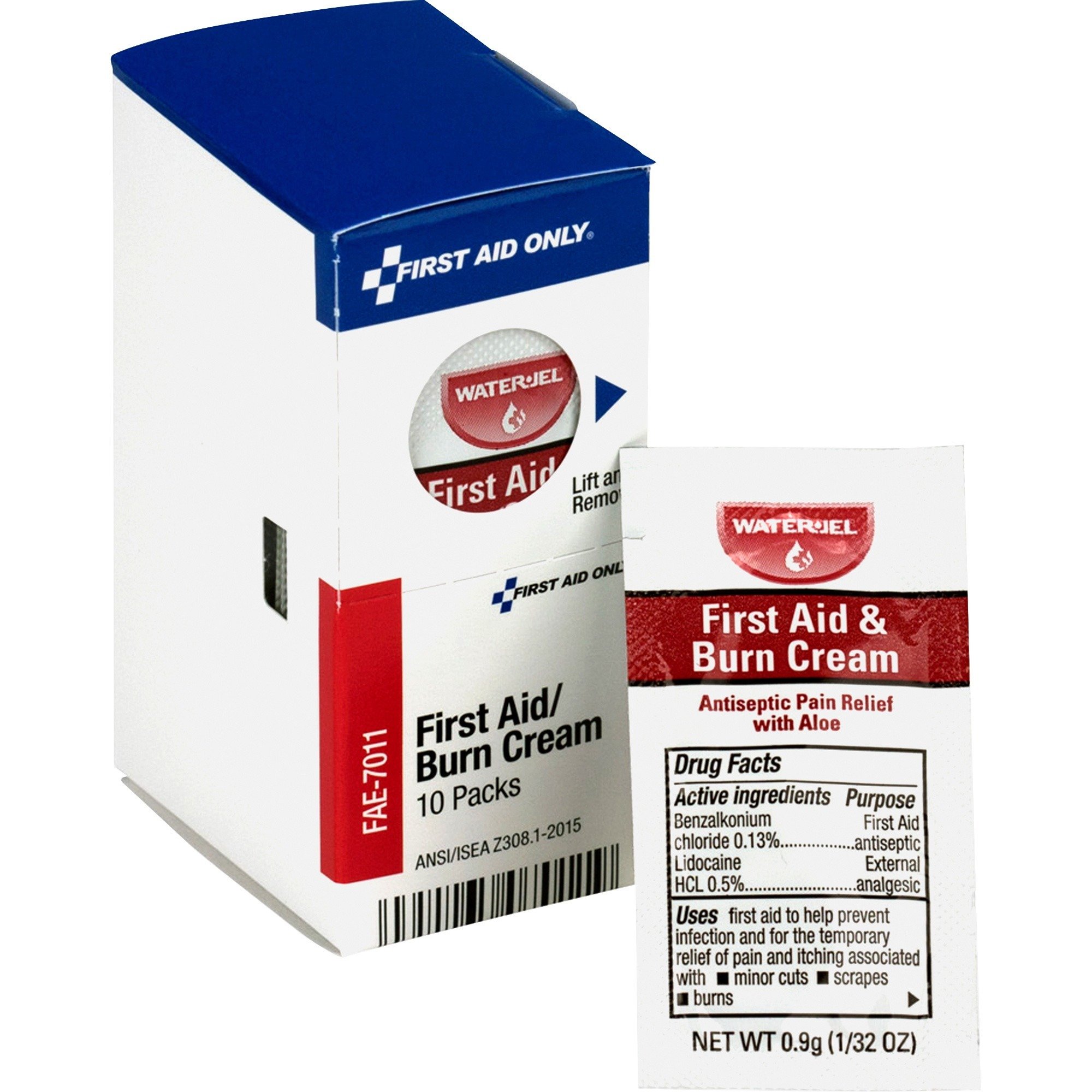 First Aid Only Burn Cream - 10 Packets per Box - Fast Relief for Minor Burns & Scalds - Perfect for Home, Kitchen, Camping & Emergency Kits