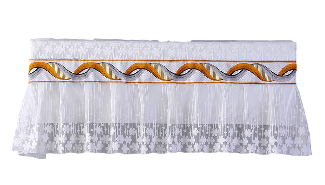 Nipogear Indoor AC Cover - Dust Proof Lace Air Conditioner Cover for Bedroom (94cm, Orange) - Decorative Protection for Wall & Window Units