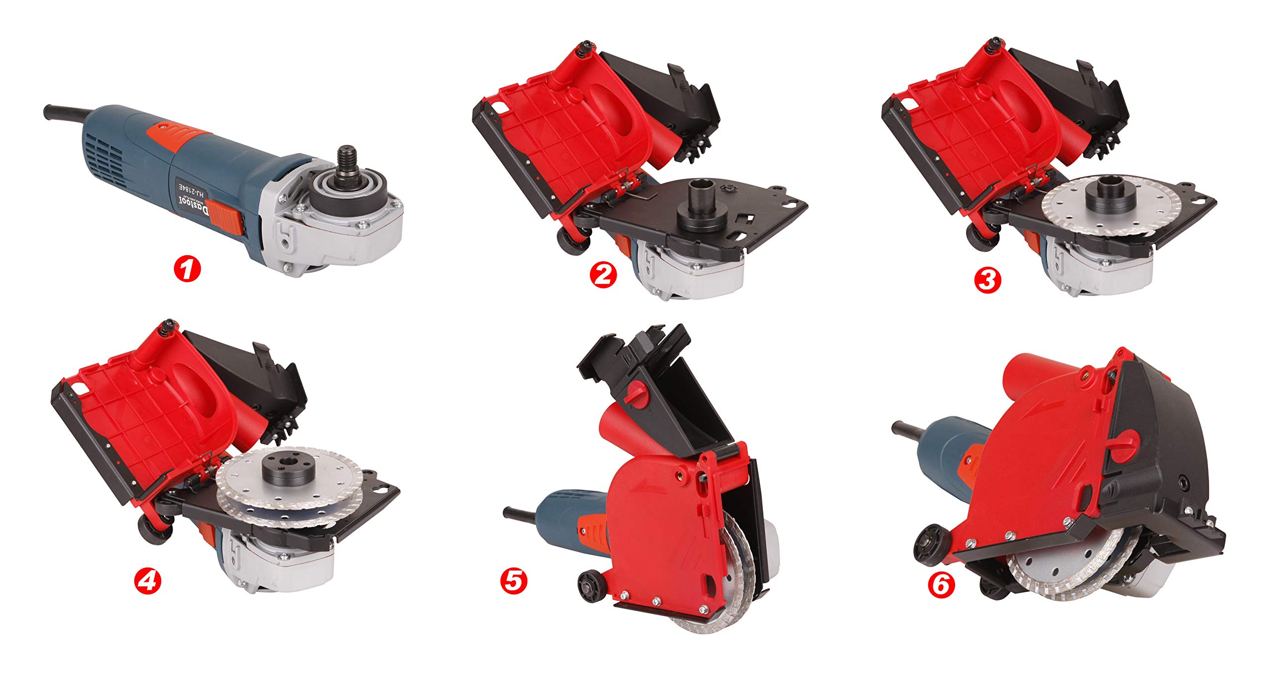 5 Inch Angle Grinder Dust Collection Attachment - Compatible with Double-Cut Saws & Wall Chasers | Dust Shroud for Cleaner DIY Projects, Concrete Cutting & Renovation Work