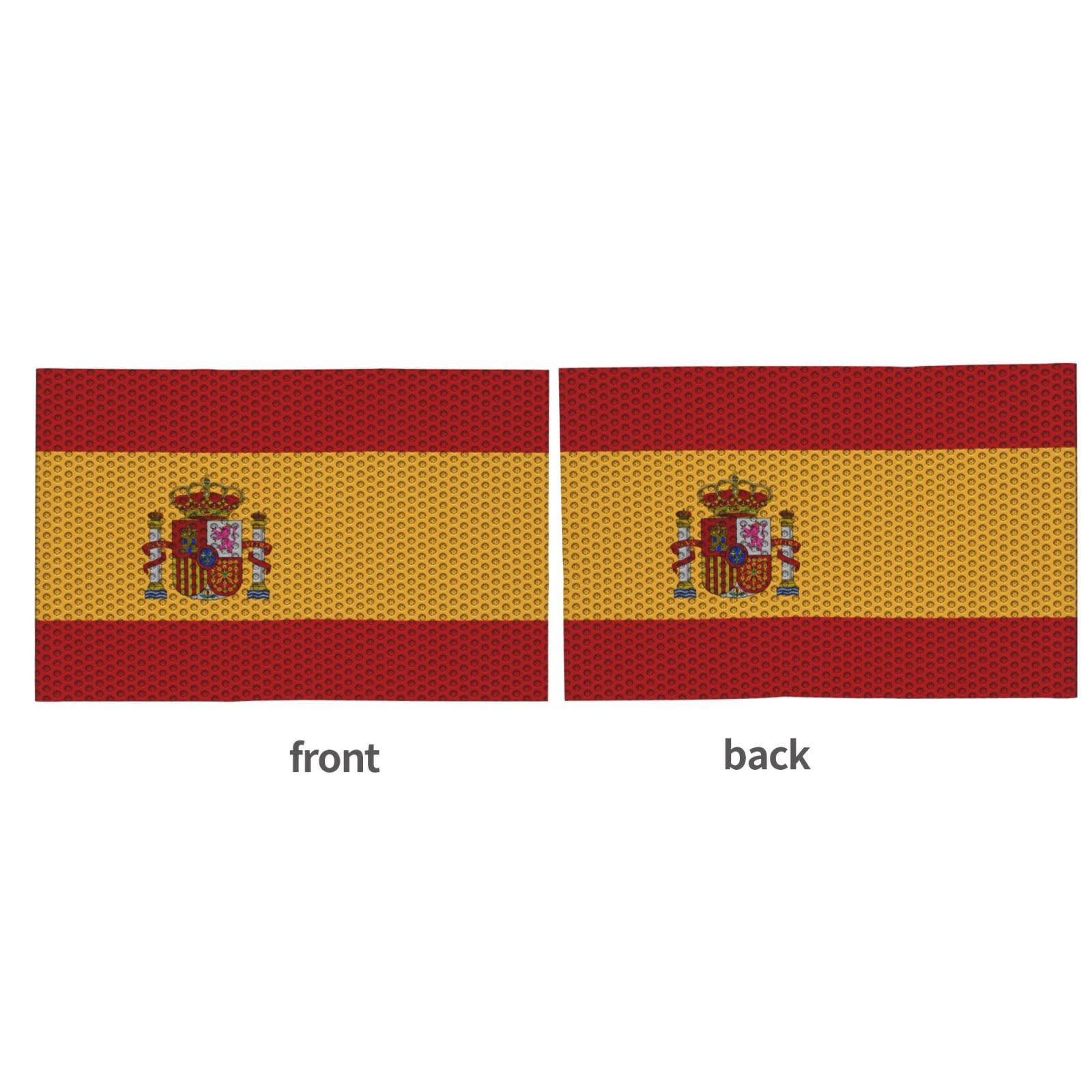 Double-Sided Spain Flag 12x18 Inch - Car Window Flag with Clip for Outdoor Decoration | Perfect for Soccer Games, Parades & National Holidays