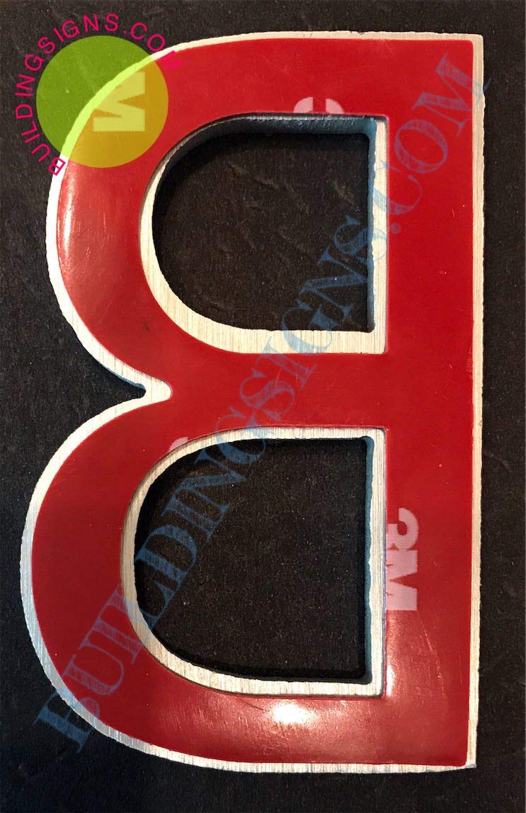 2.75 Inch Aluminum Letter B Sign - Brush Silver Finish, Double Sided Tape, Rust Free - Elegant Door Decor for Artist Studios & Home Décor