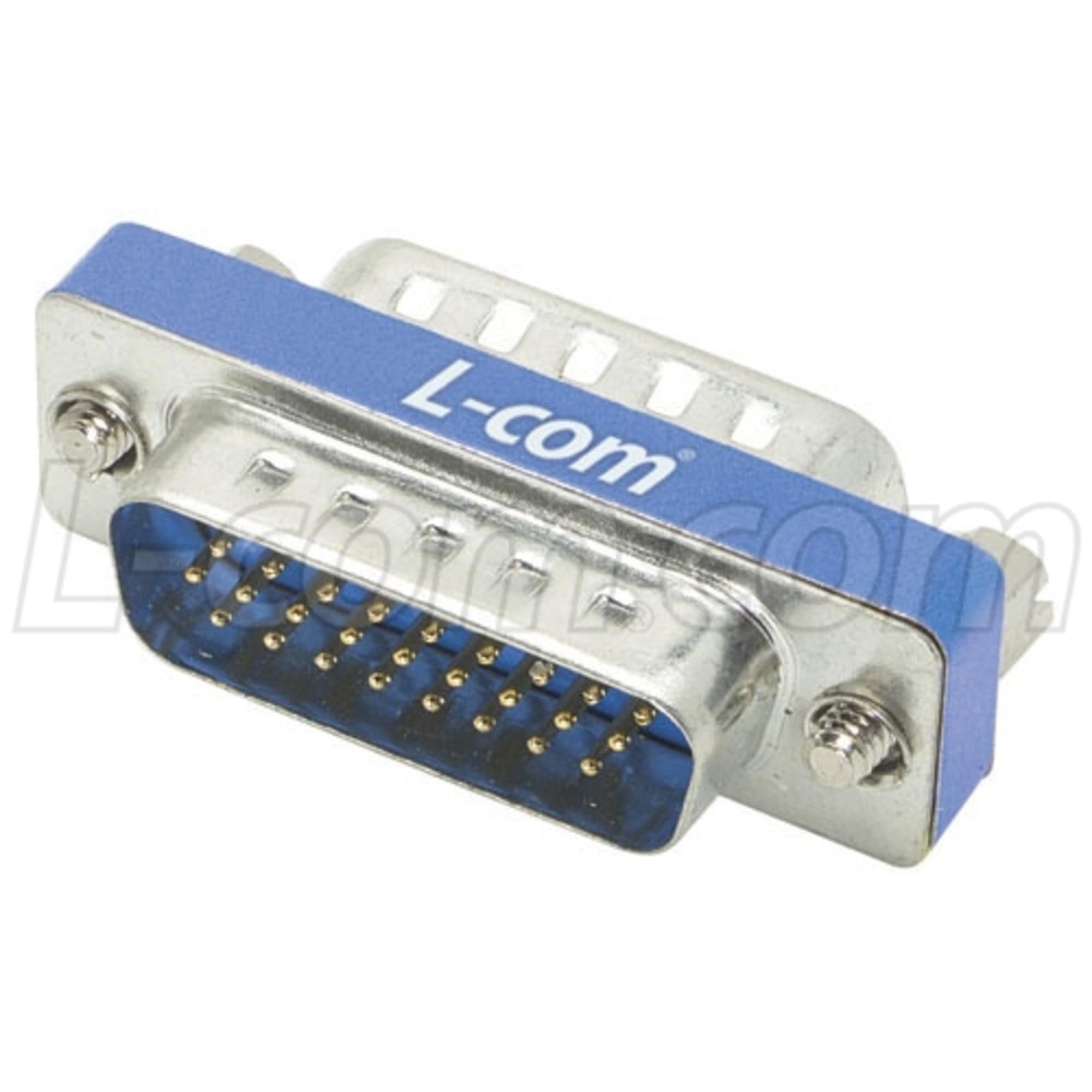 L-com DGB Series Slimline HD26 Male to Male Gender Changer Adapter - Perfect for Data Centers, Server Rooms & Network Installations