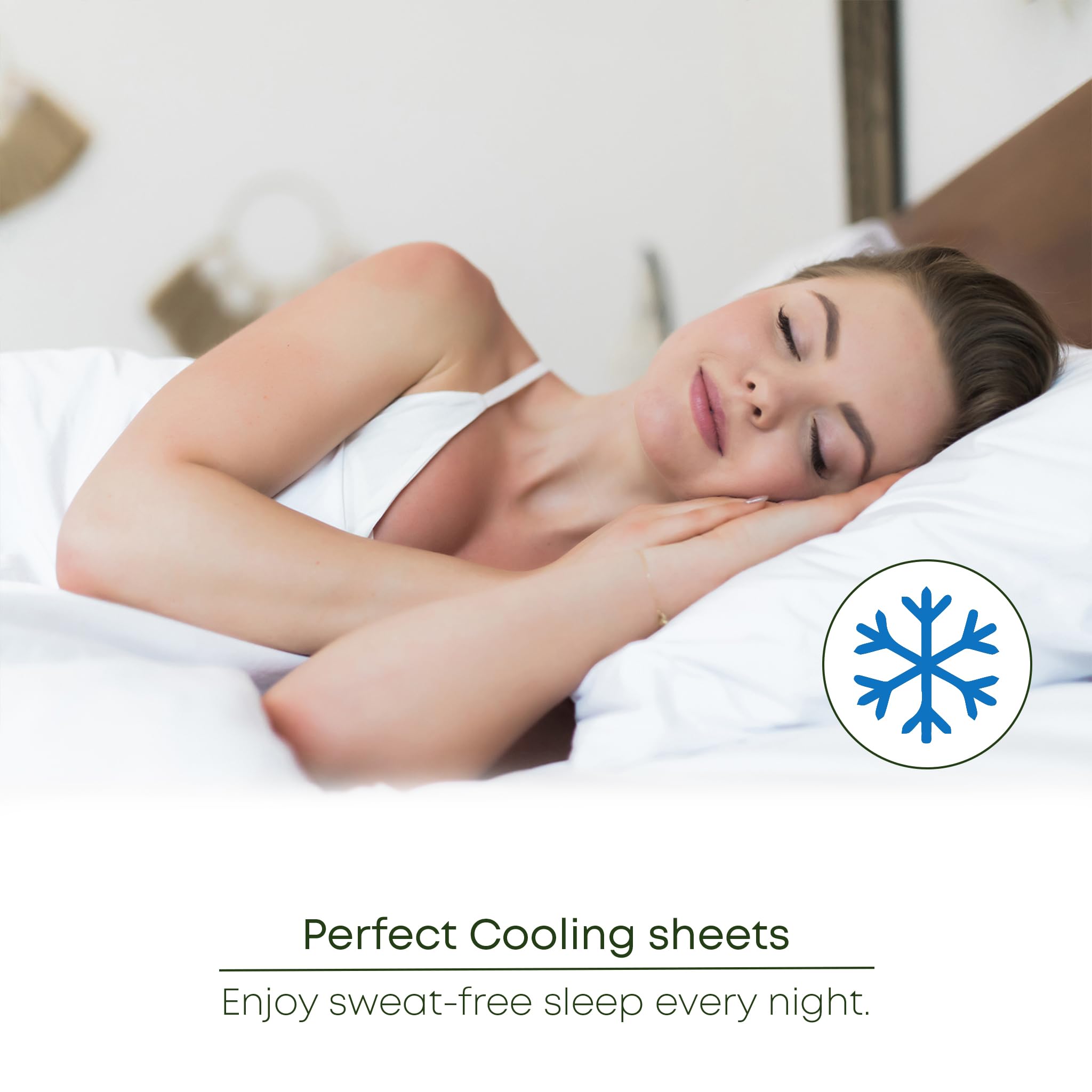 LINENWALAS King Size Flat Sheet - 100% Bamboo Rayon Cooling Bed Sheet, Premium Breathable & Soft Top Sheet for Hot Sleepers (King, Avocado Green) | Ideal for Summer Nights & Temperature Regulation