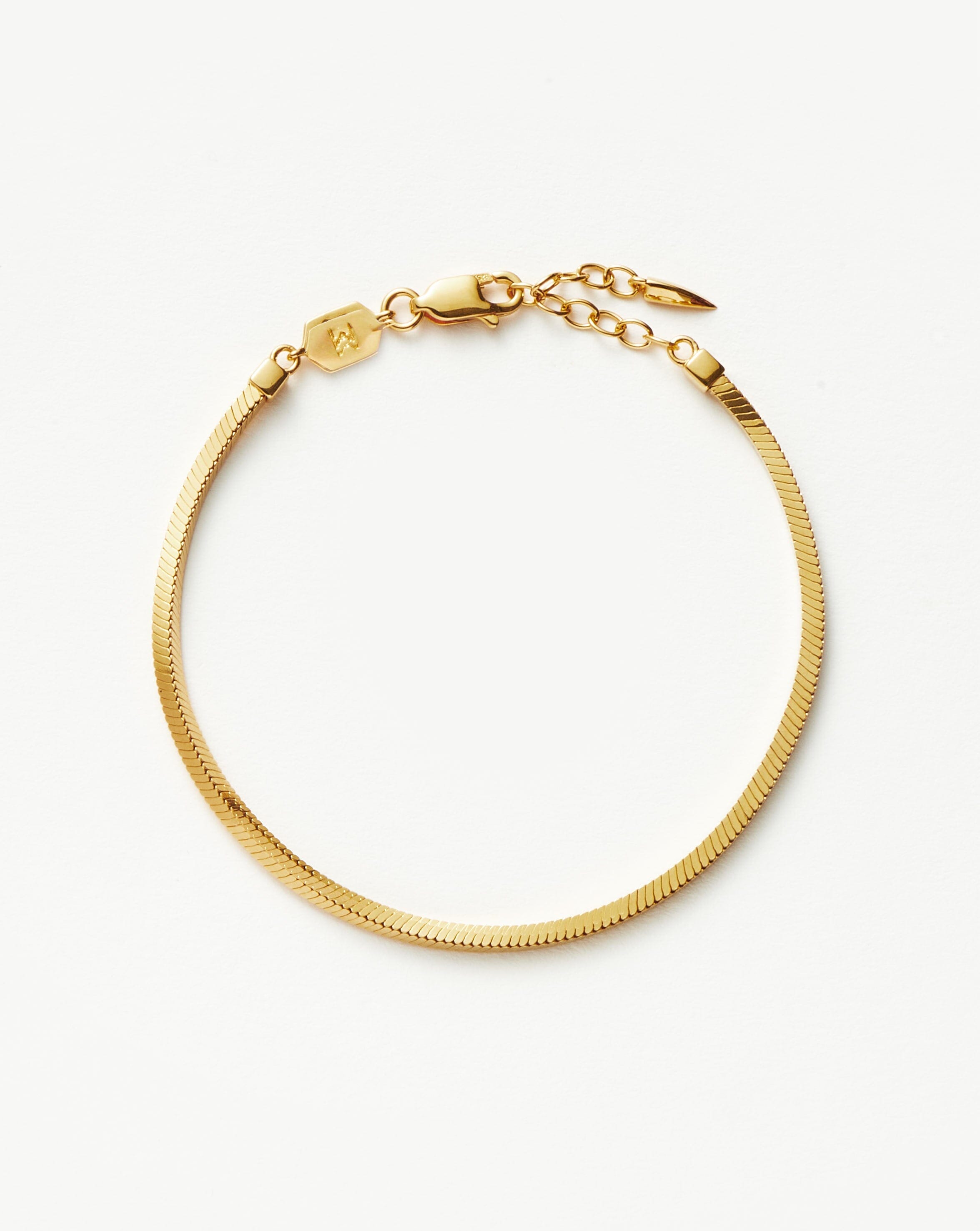 Lucy Williams Square Snake Chain Bracelet for Women - Dainty Gold Plated Jewelry Gift for Her - Perfect for Everyday Wear, Parties & Special Occasions