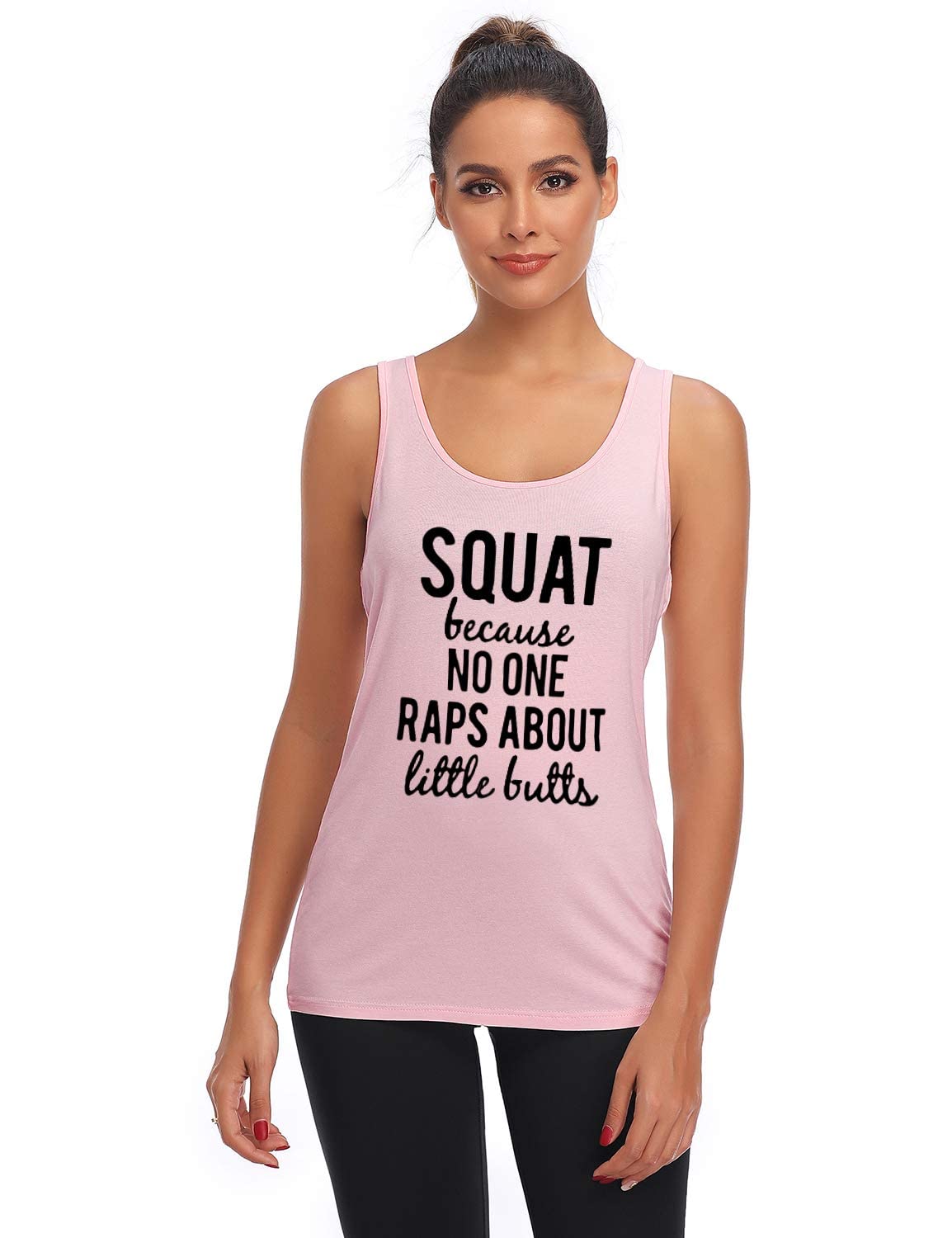 FANNOO Women's Funny Saying Racerback Tank Tops - Sleeveless Workout Shirts for Fitness & Gym - Perfect for Yoga, Running & Summer Casual Wear