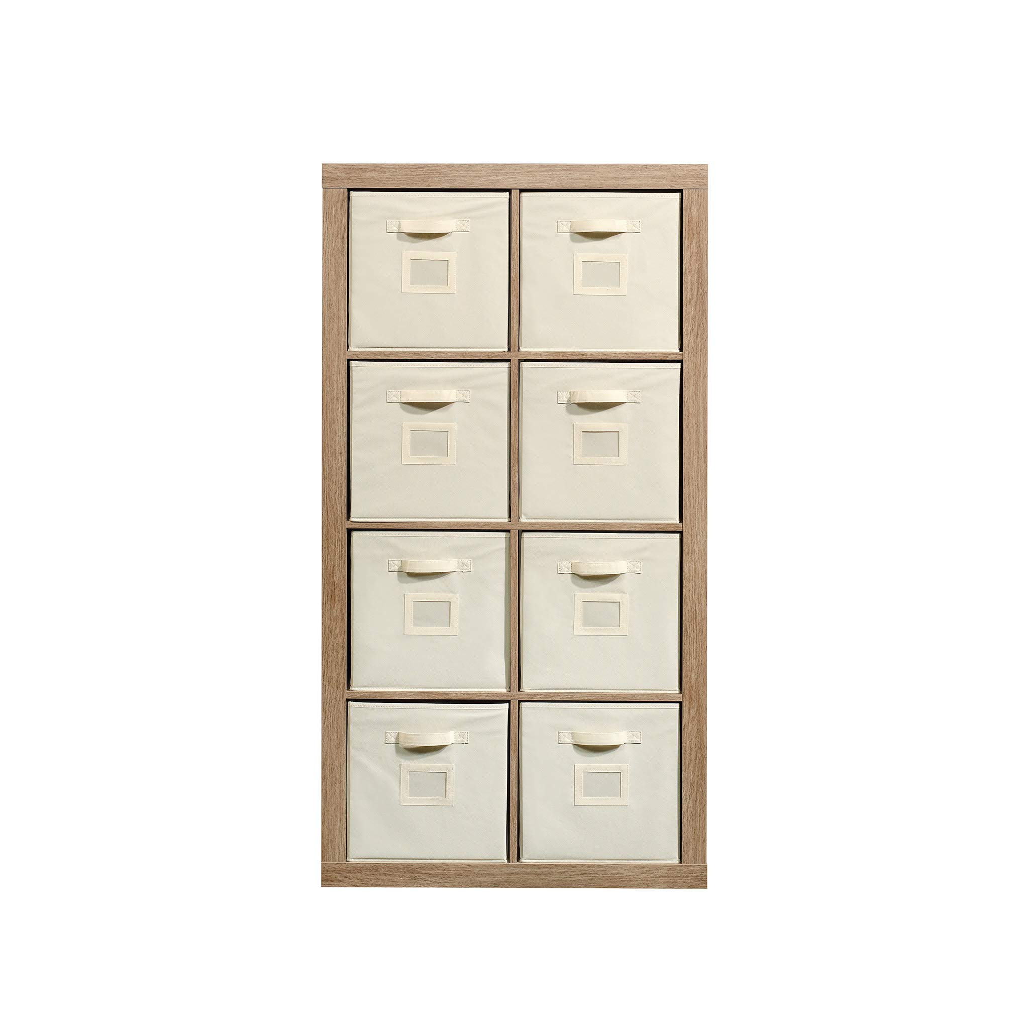 Sauder Stow-Away 8-Cube Organizer - Versatile Storage Shelf for Home & Office - Cube Bookshelf with Lintel Oak Finish - Perfect for Living Room, Bedroom, or Kids Room Organization