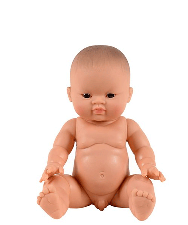 Elio D'Asie Realistic Brown-Eyed Baby Boy Doll - Perfect for Pretend Play, Gift Giving & Collectors