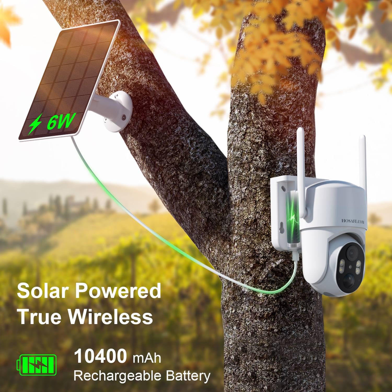 4G Solar Security Camera Wireless Outdoor - 2 Pack, No WiFi Needed Cellular Trail Camera for Home Surveillance, Hunting & Wildlife Monitoring