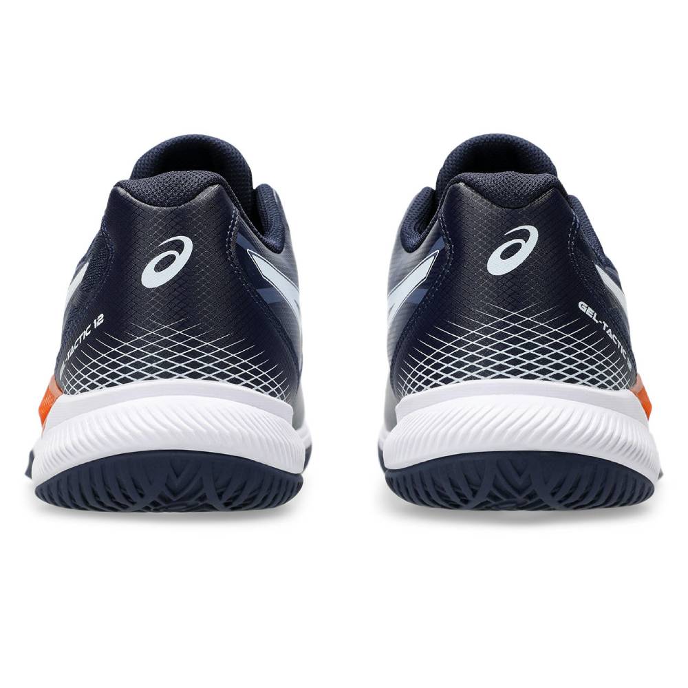 ASICS Gel Tactic 12 Men's Volleyball Shoes - Indoor Court Shoes for Badminton, Squash & Tennis - Lightweight & Supportive Athletic Shoes (Midnight/White) - Perfect for Gym Training & Competitive Sports