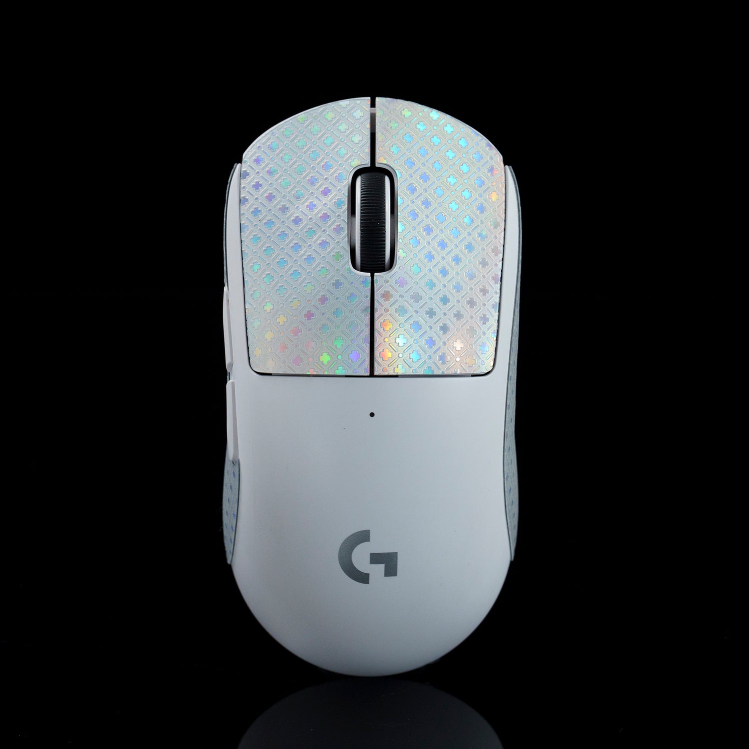 BT.L Mouse Grip for Logitech G Pro X Superlight & Superlight 2 - Non-Slip Gaming Grip Tape, Holo White Clover Design - Perfect for Esports, FPS & MOBA Gaming